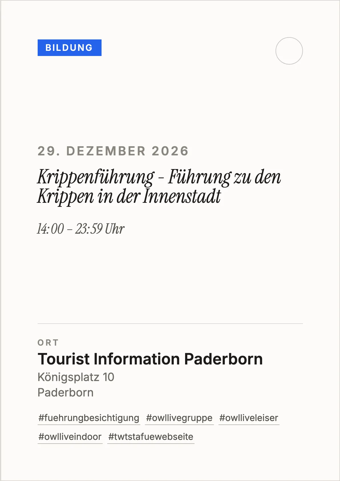 Veranstaltungsflyer
