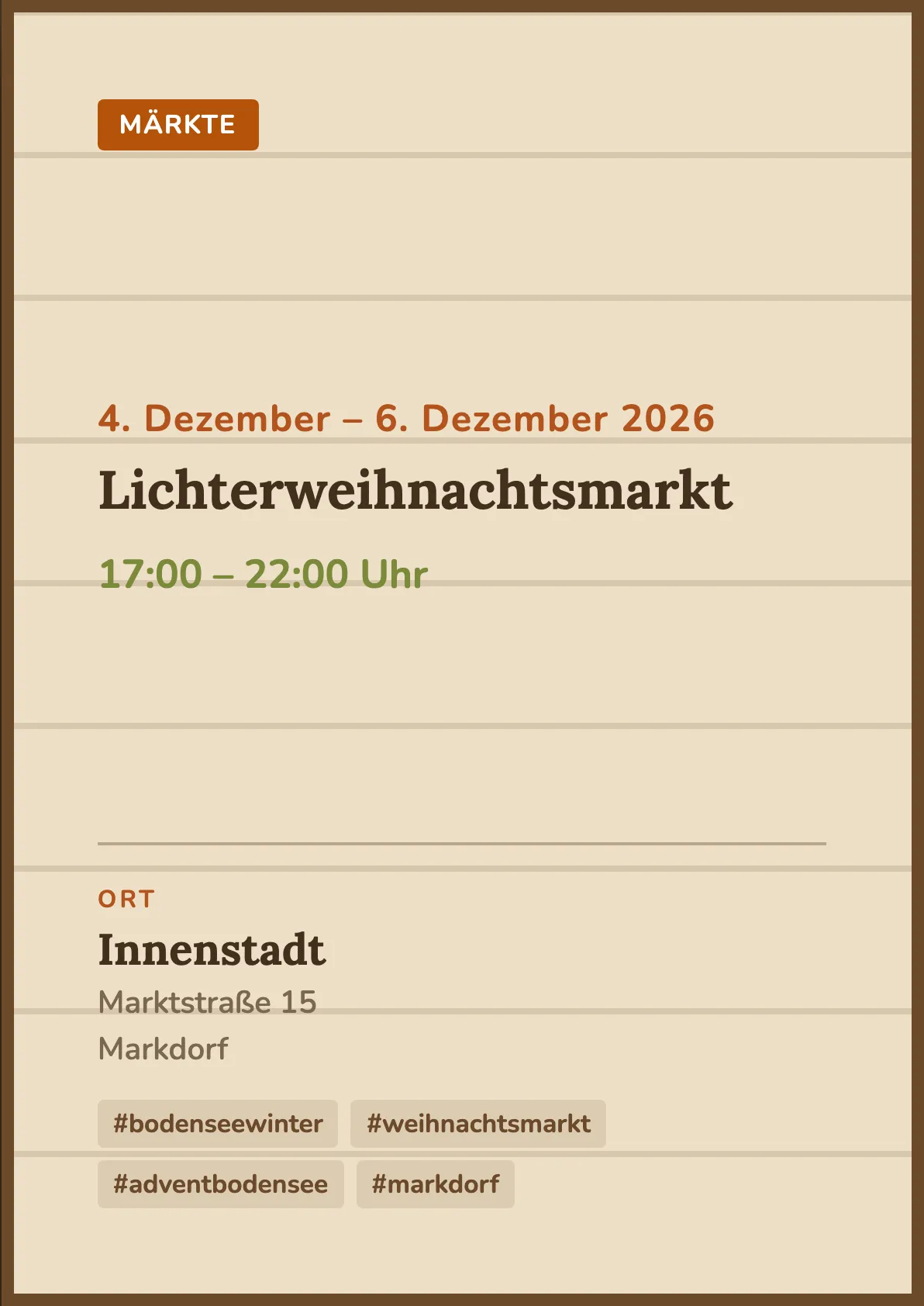 Veranstaltungsflyer