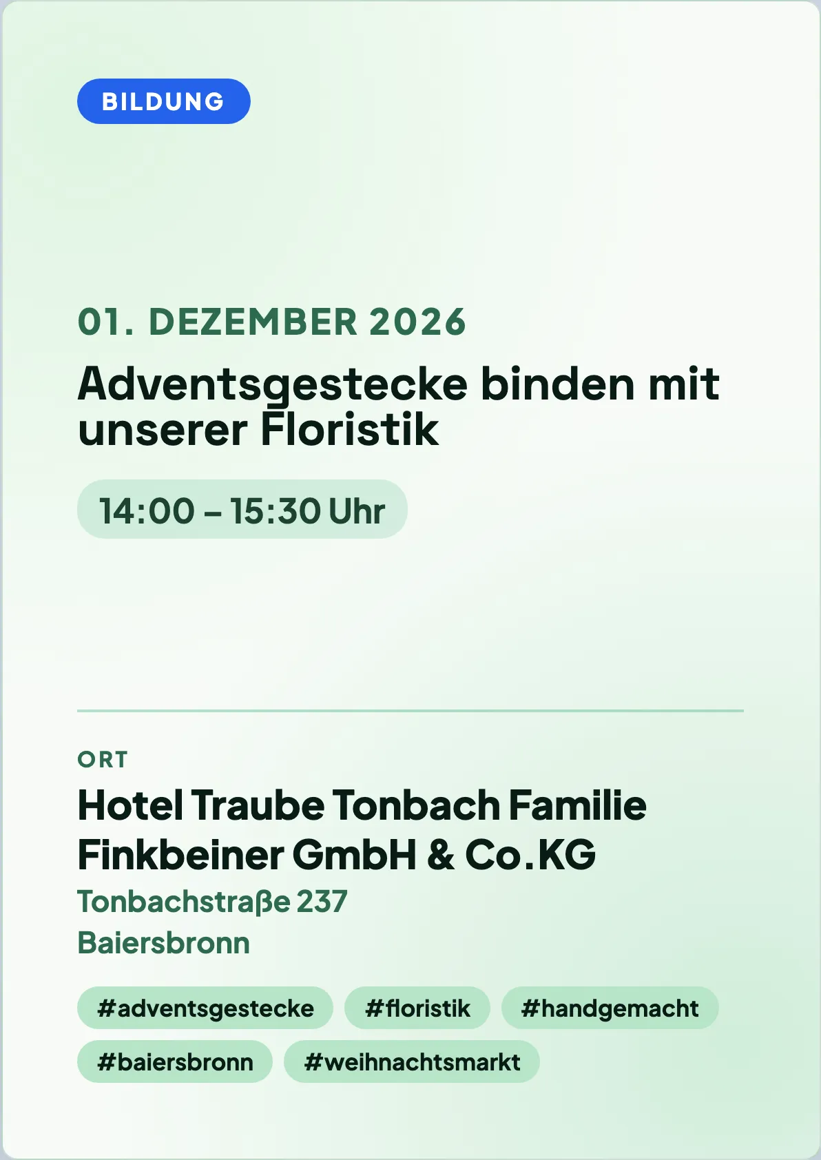 Veranstaltungsflyer