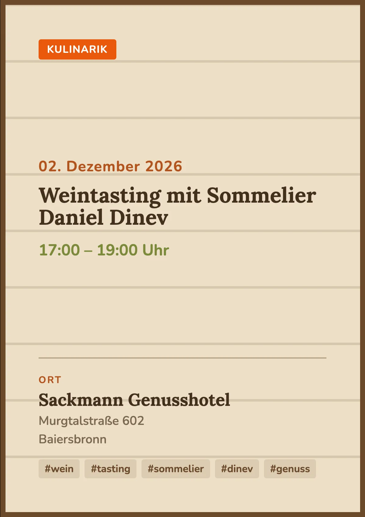 Veranstaltungsflyer