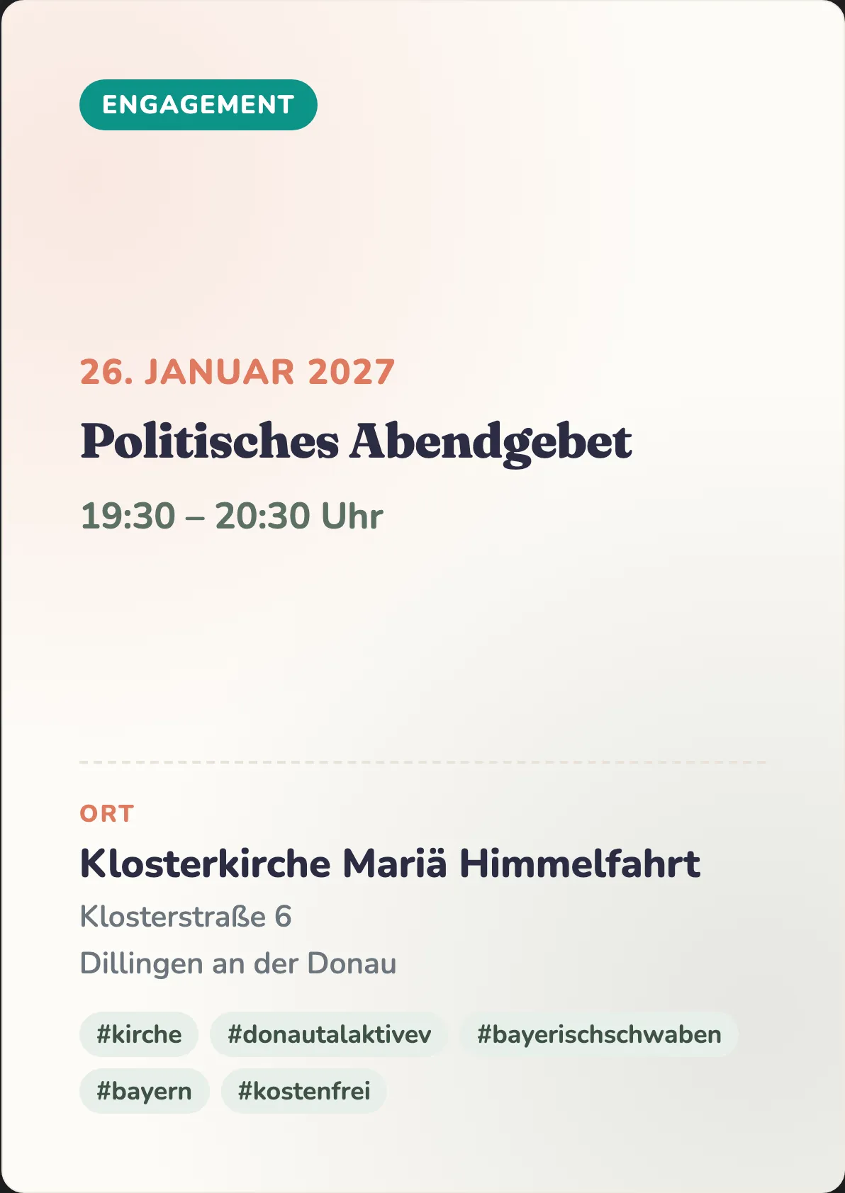 Veranstaltungsflyer