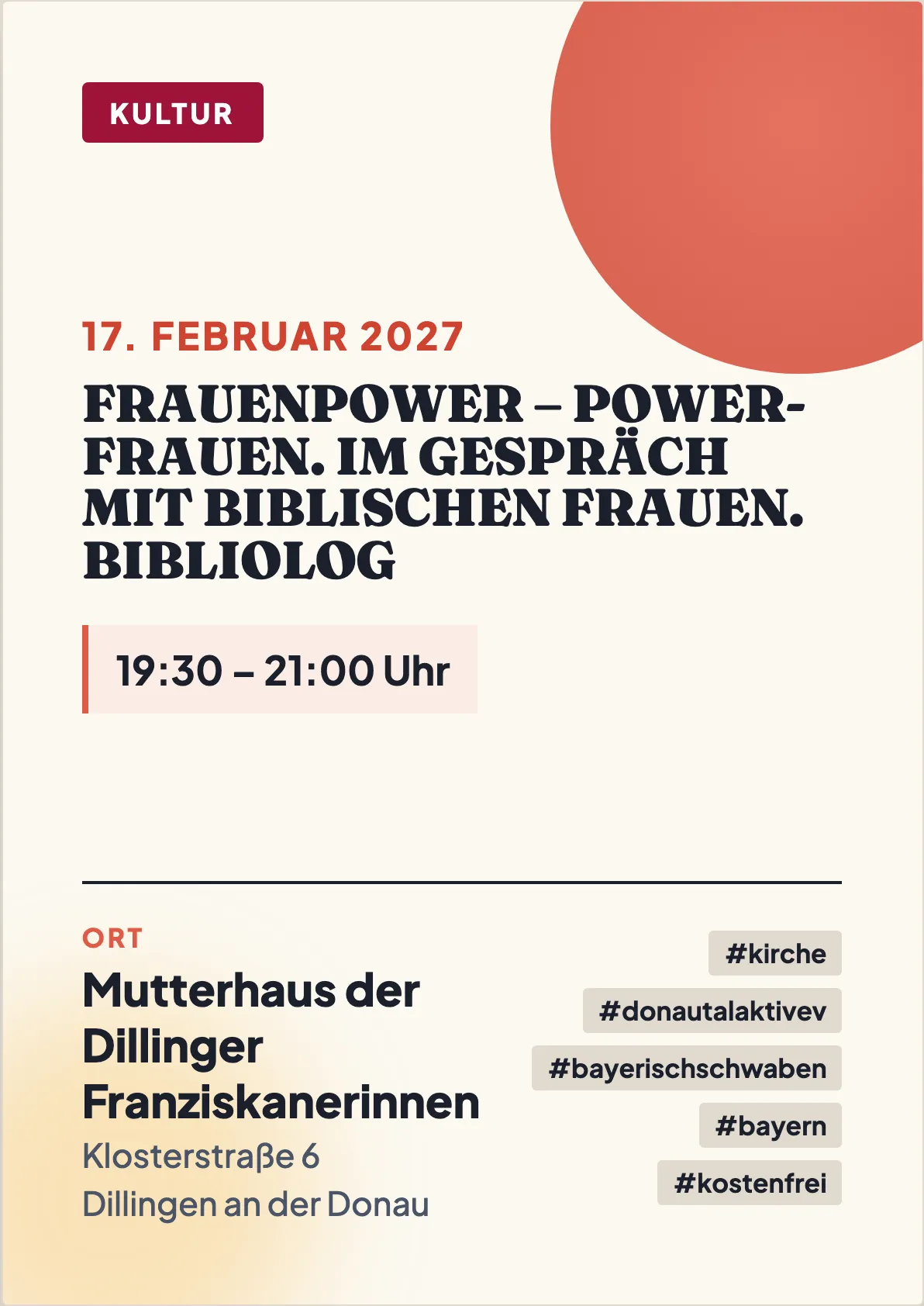 Veranstaltungsflyer