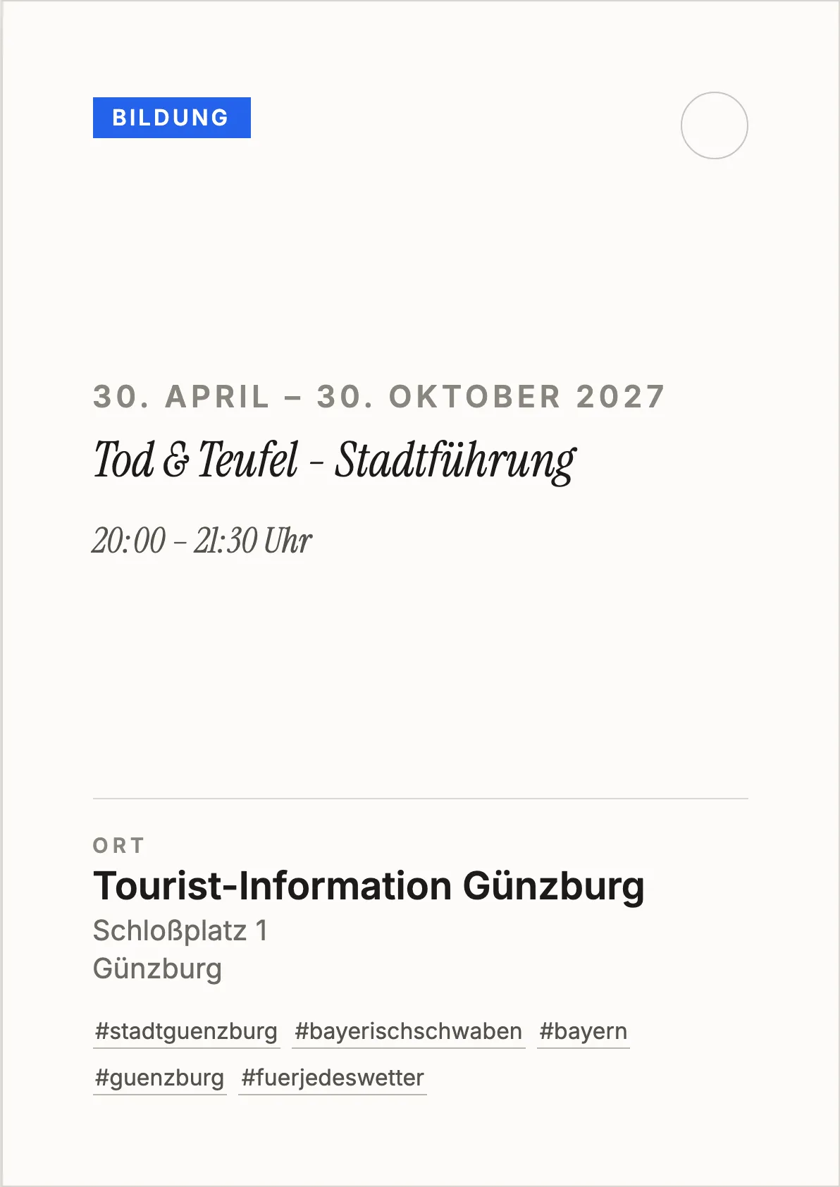 Veranstaltungsflyer