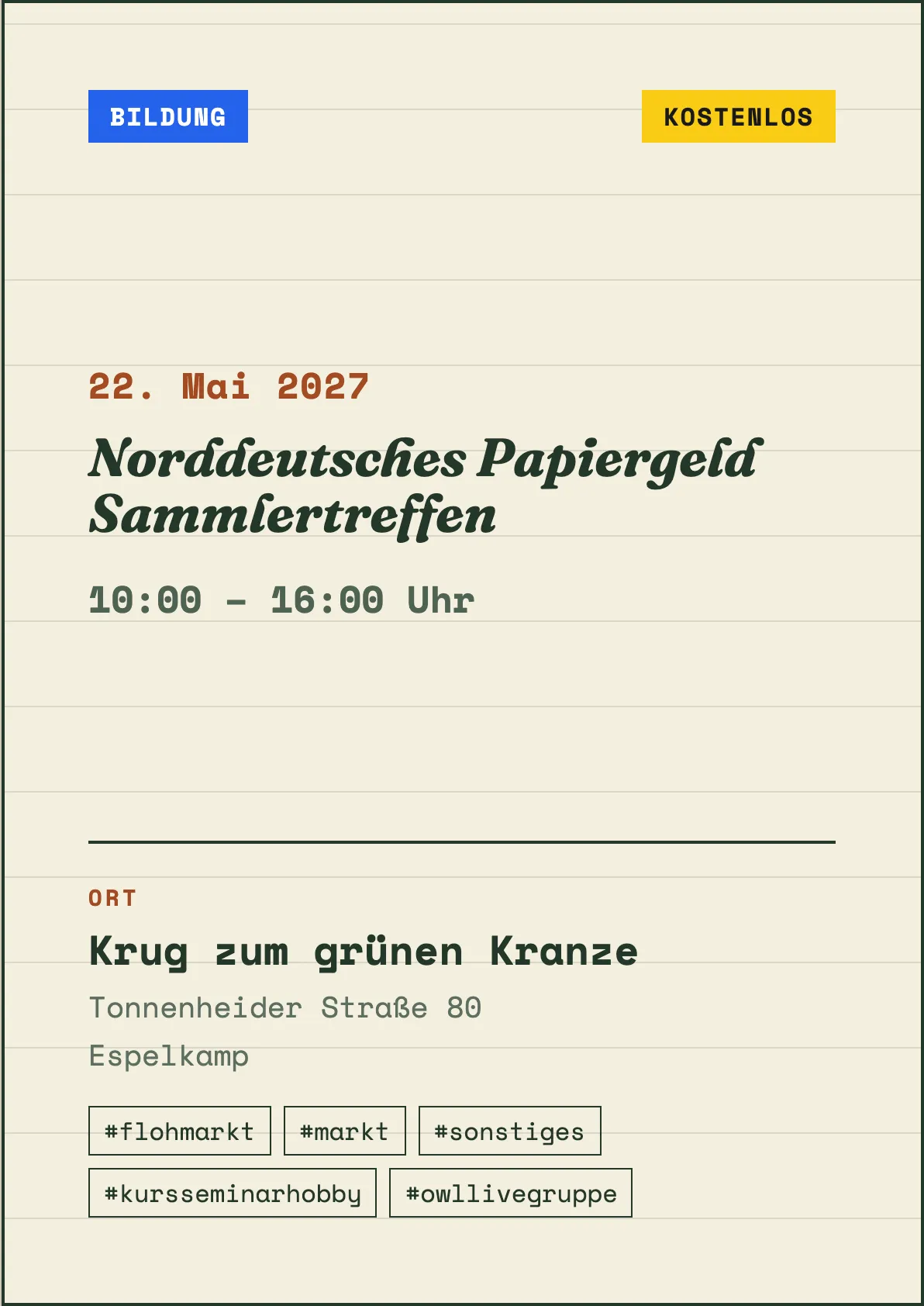 Veranstaltungsflyer