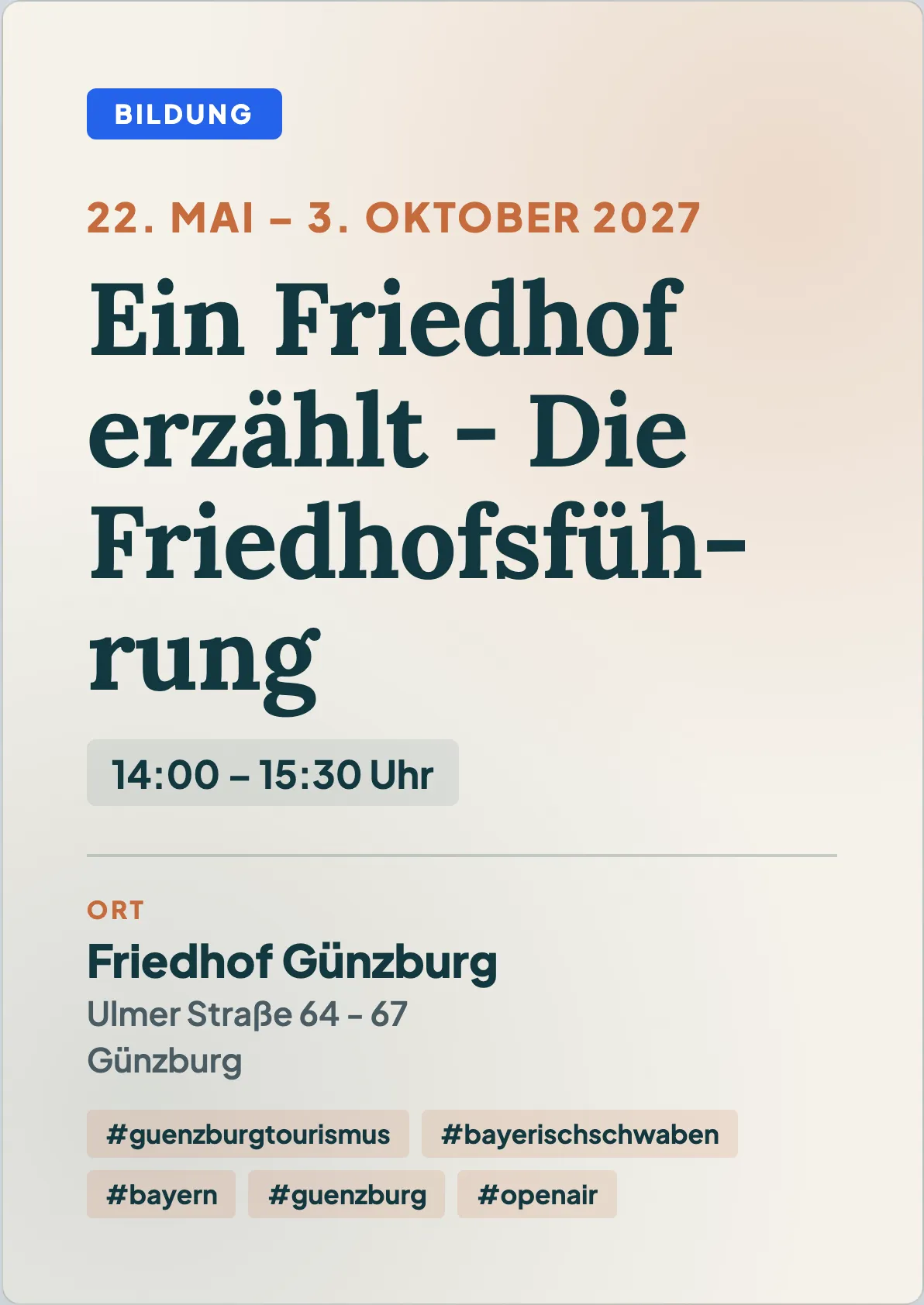 Veranstaltungsflyer