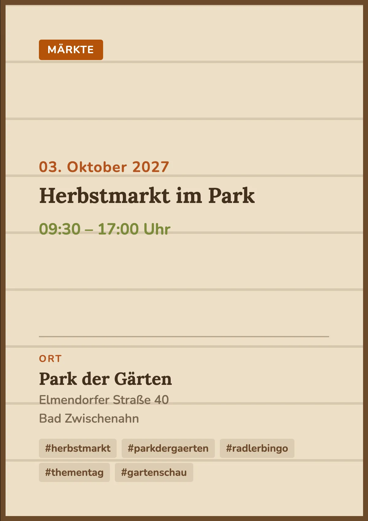 Veranstaltungsflyer
