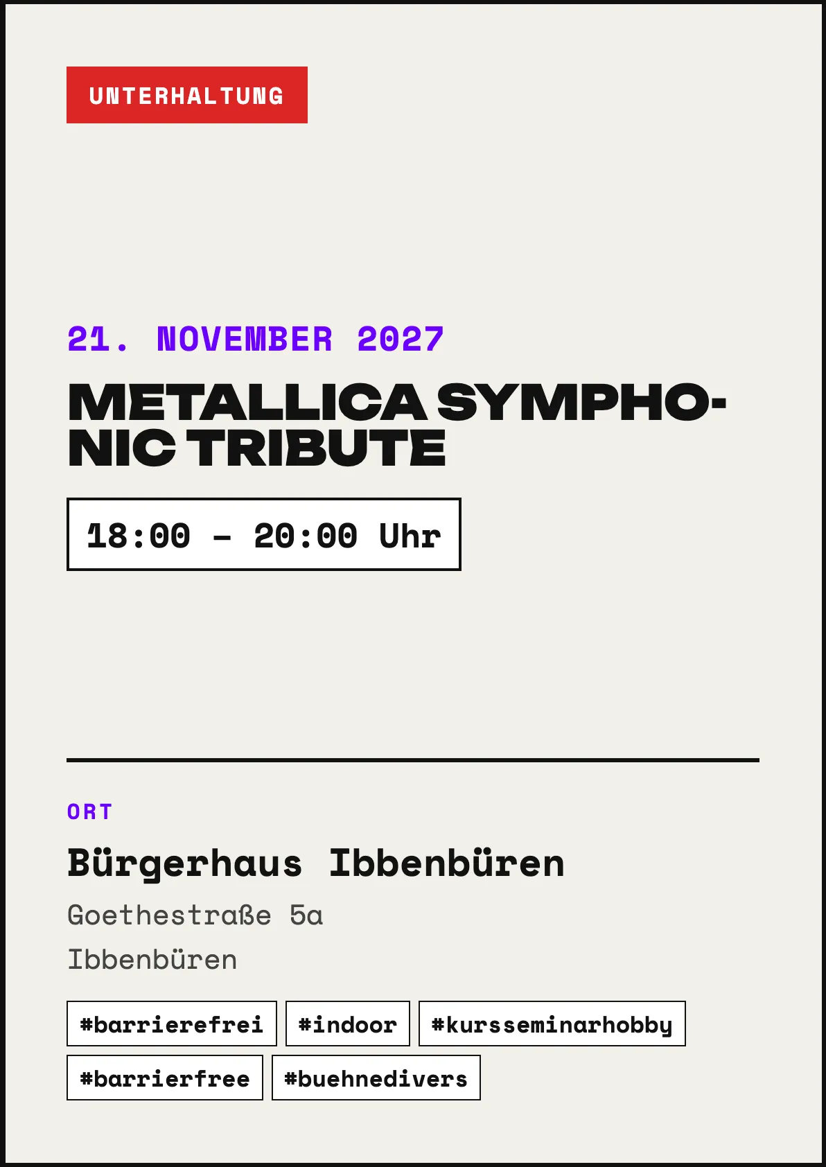 Veranstaltungsflyer