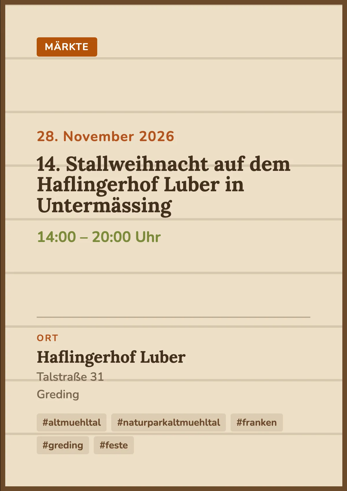 Veranstaltungsflyer