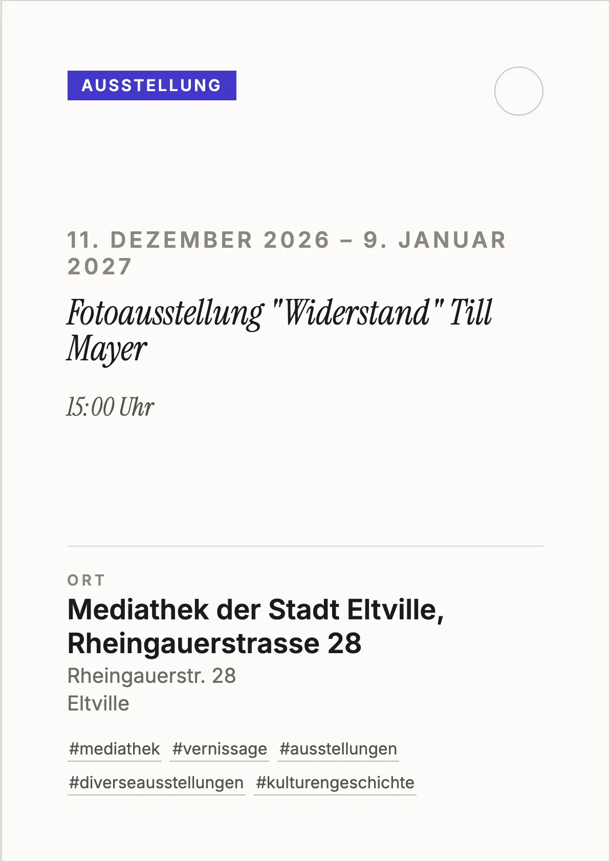 Veranstaltungsflyer