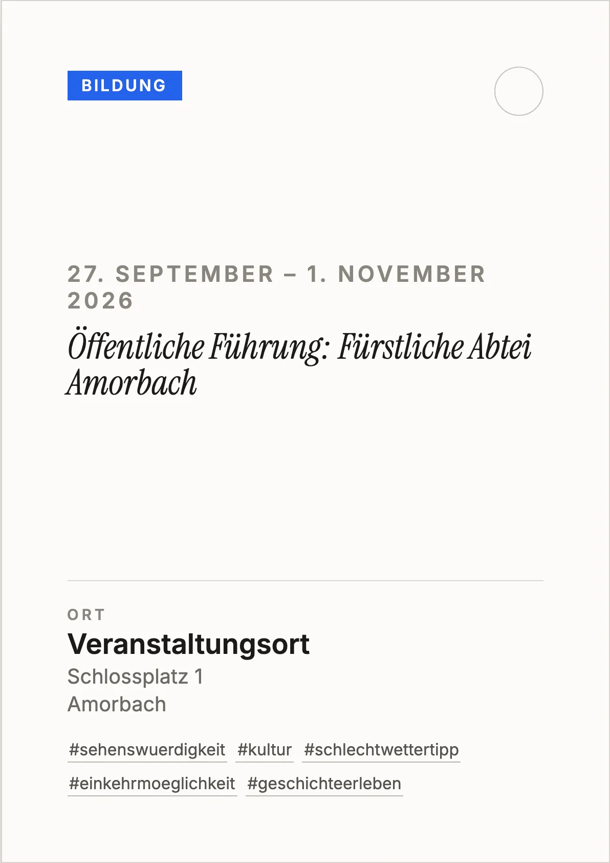 Veranstaltungsflyer