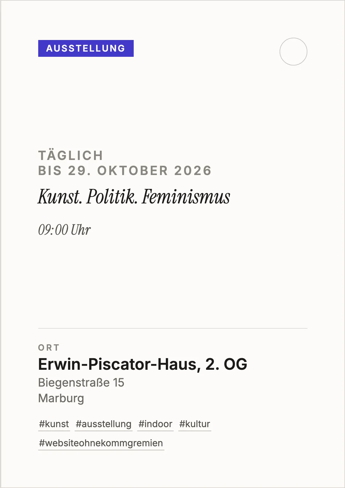 Veranstaltungsflyer