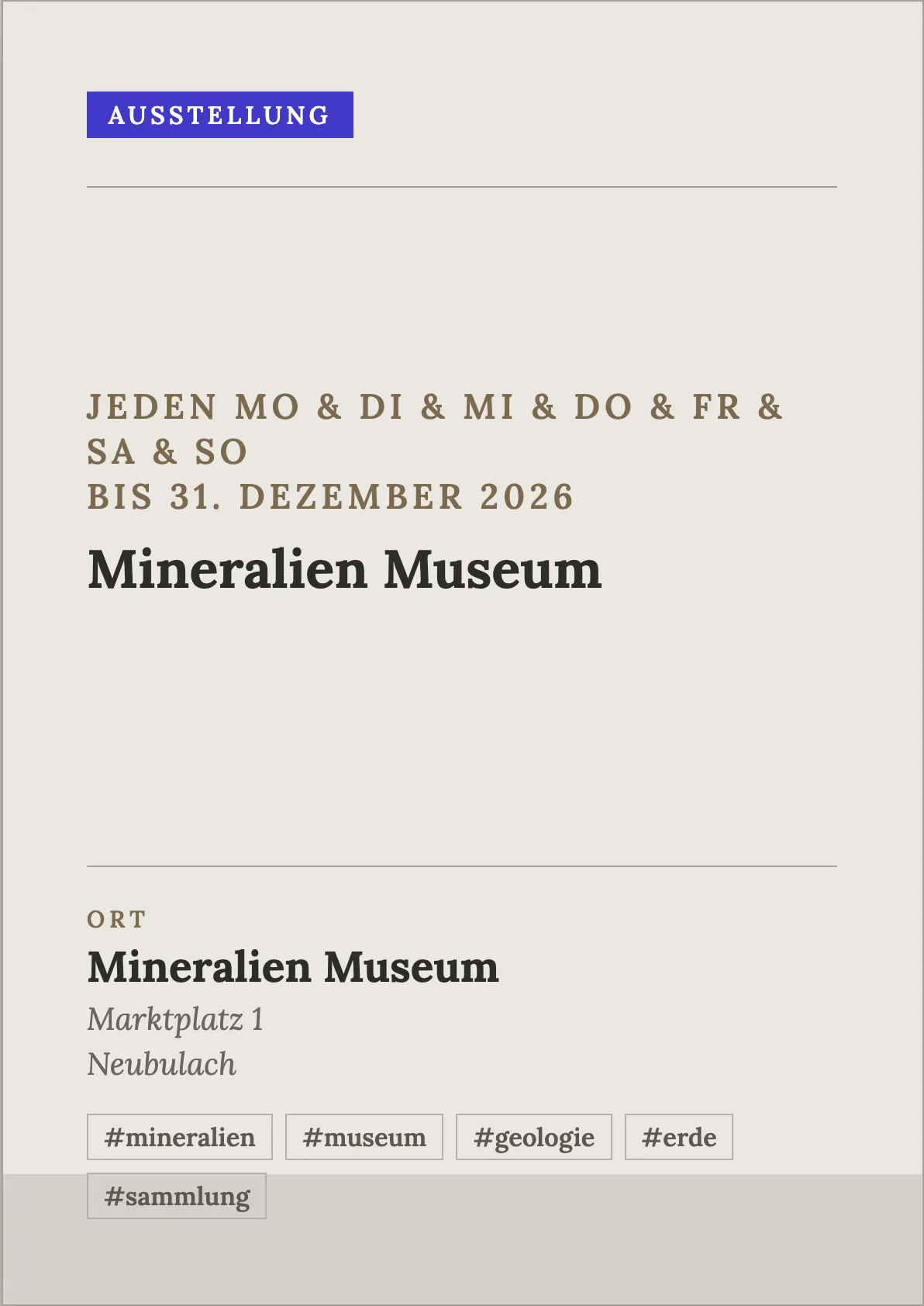 Veranstaltungsflyer