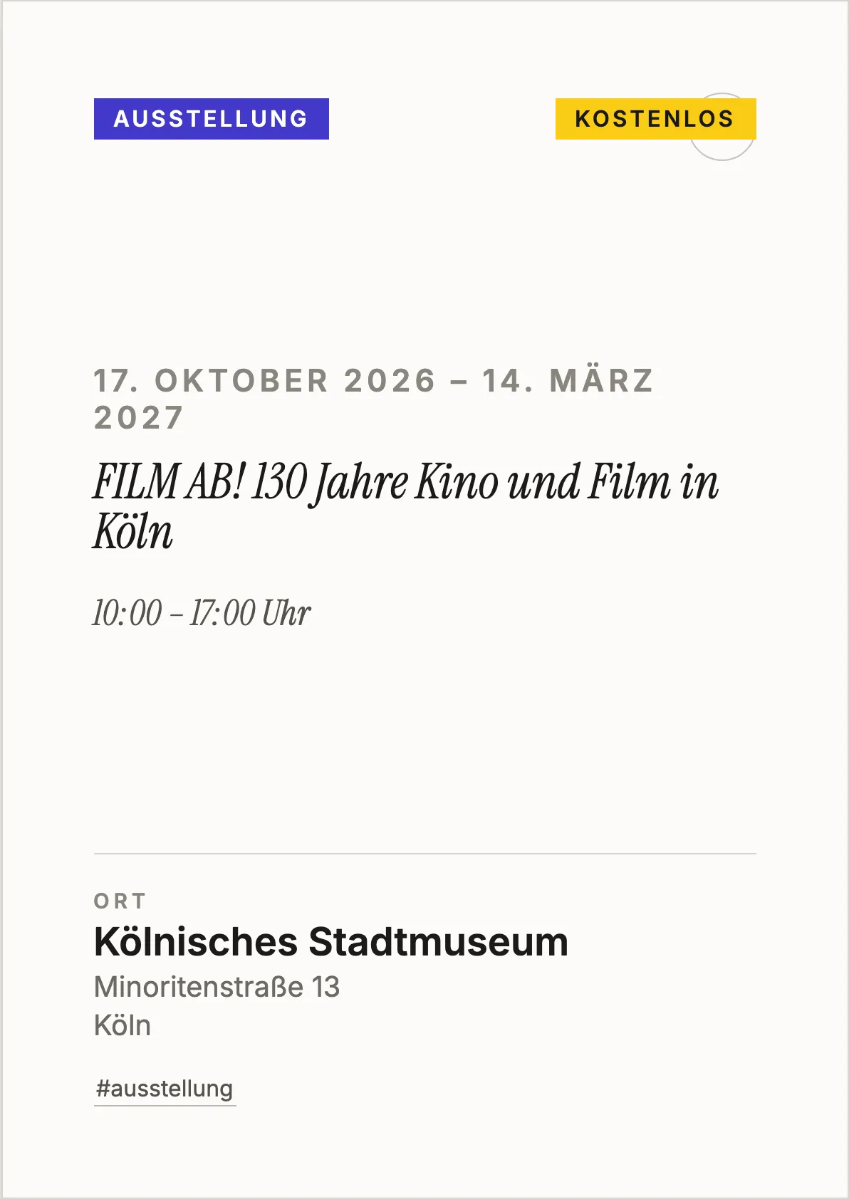 Veranstaltungsflyer