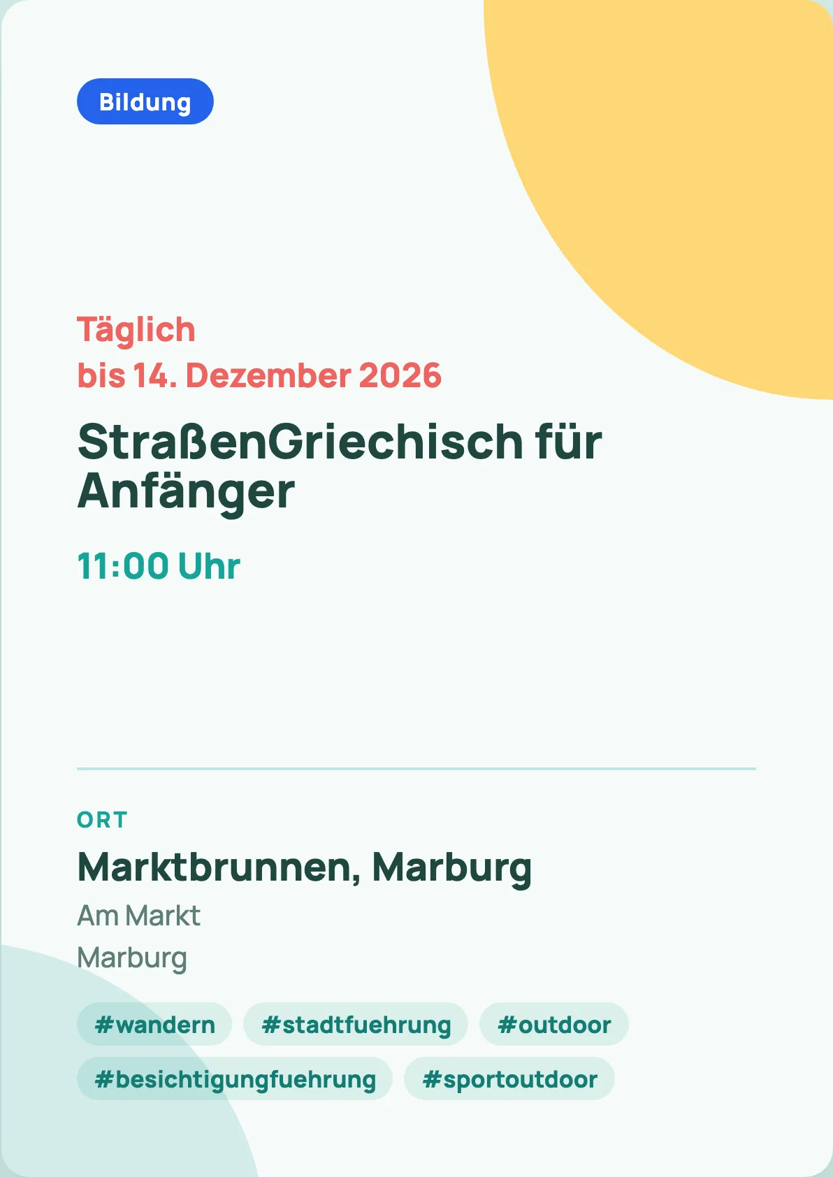 Veranstaltungsflyer