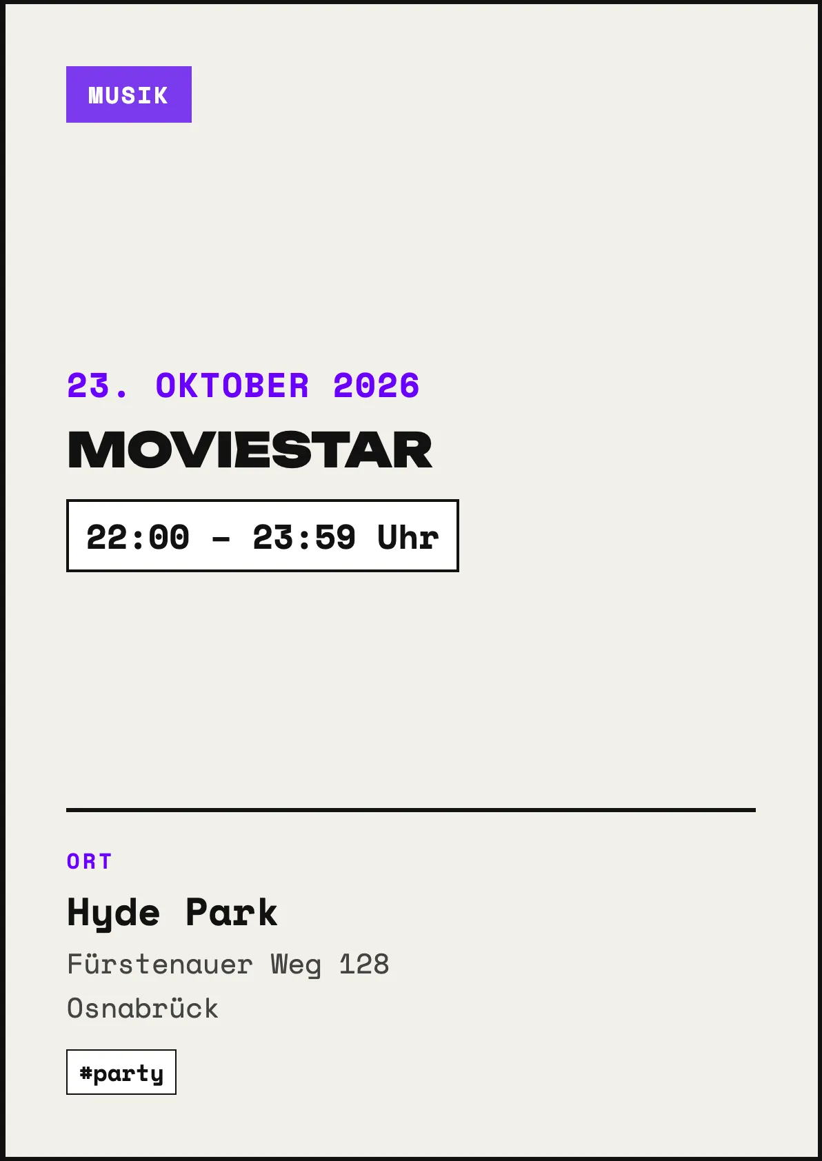 Veranstaltungsflyer