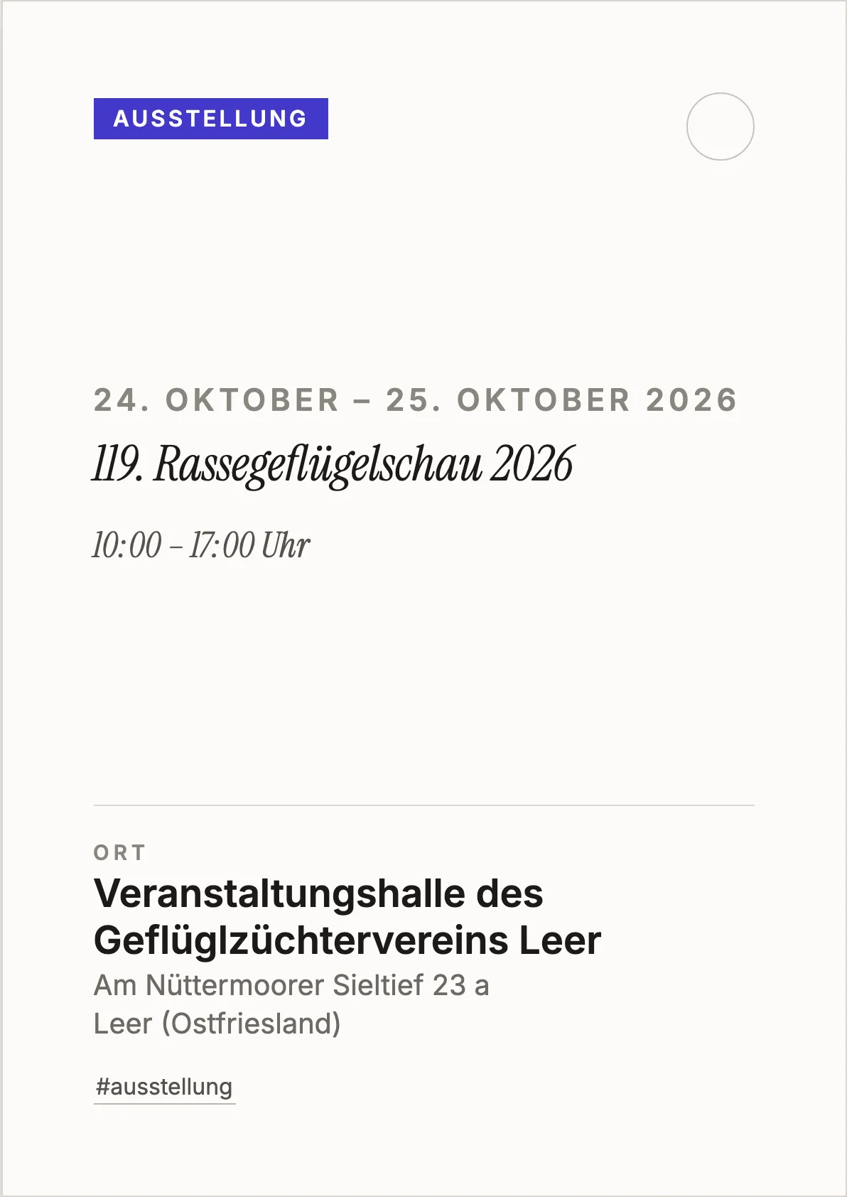 Veranstaltungsflyer