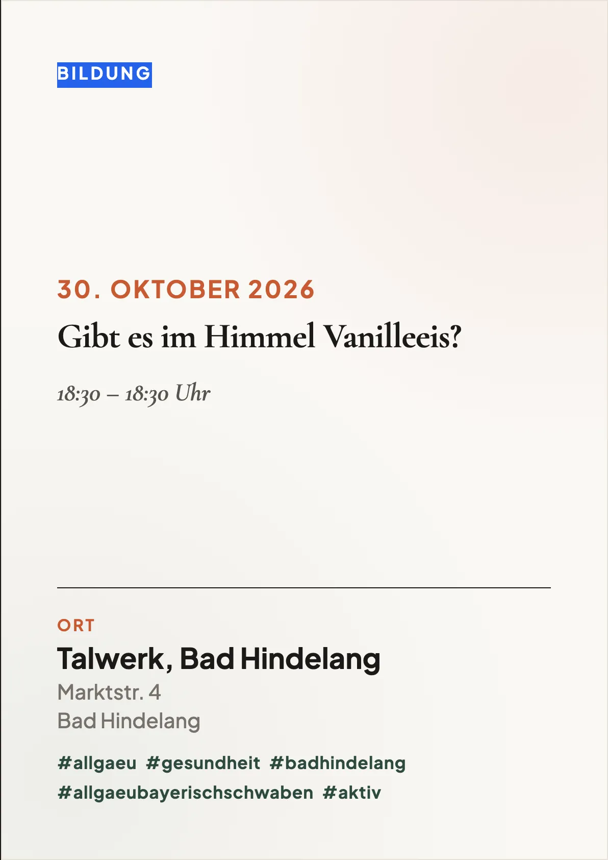 Veranstaltungsflyer