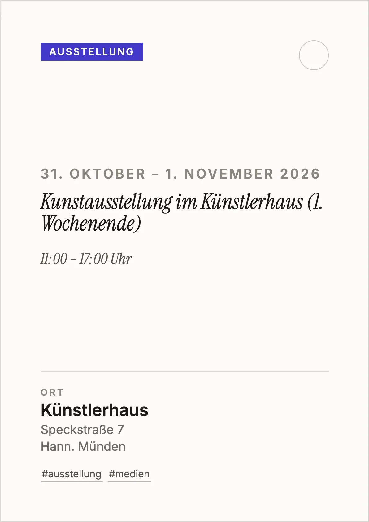 Veranstaltungsflyer