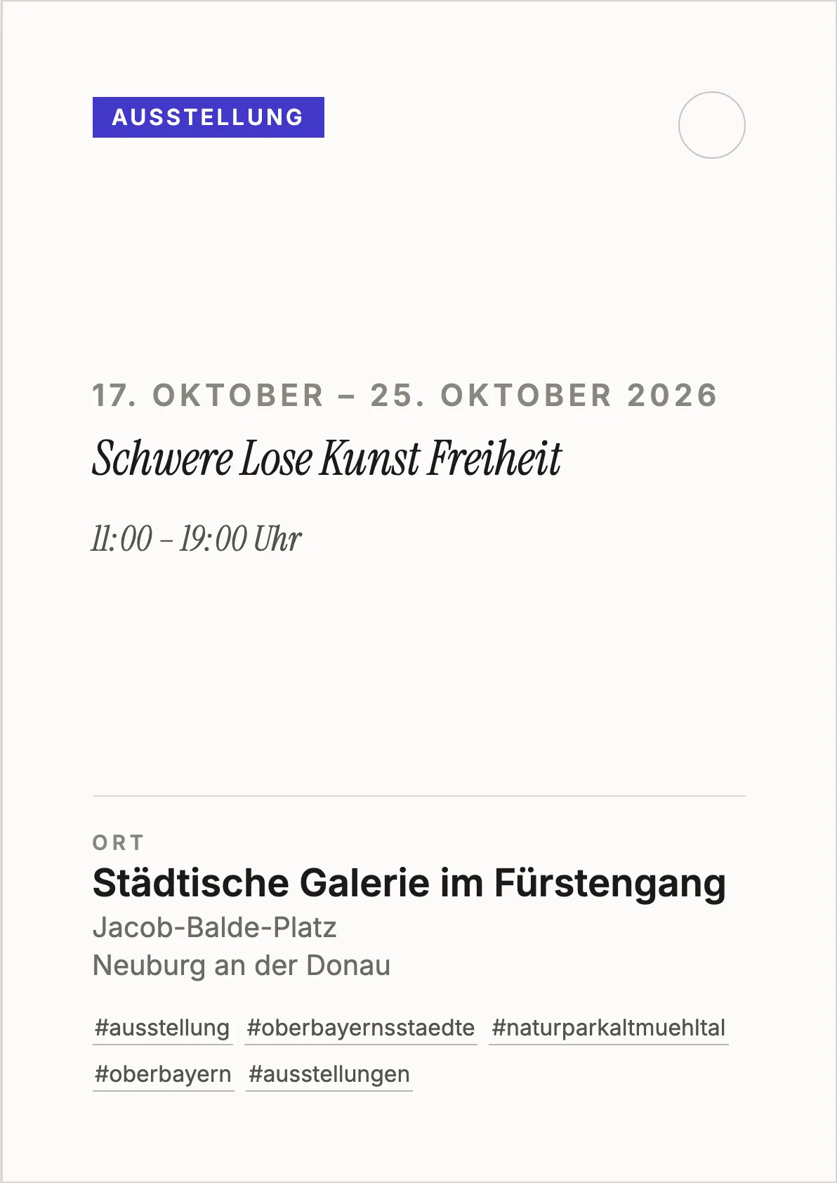 Veranstaltungsflyer