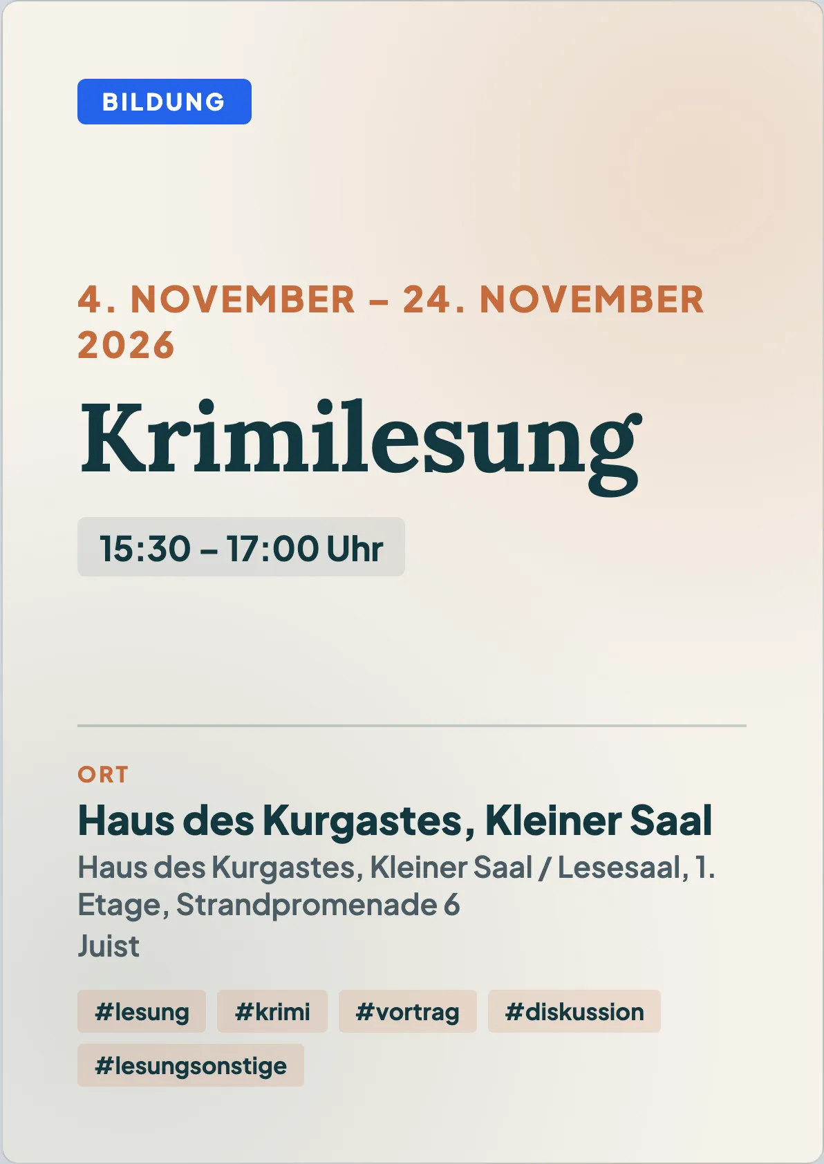 Veranstaltungsflyer