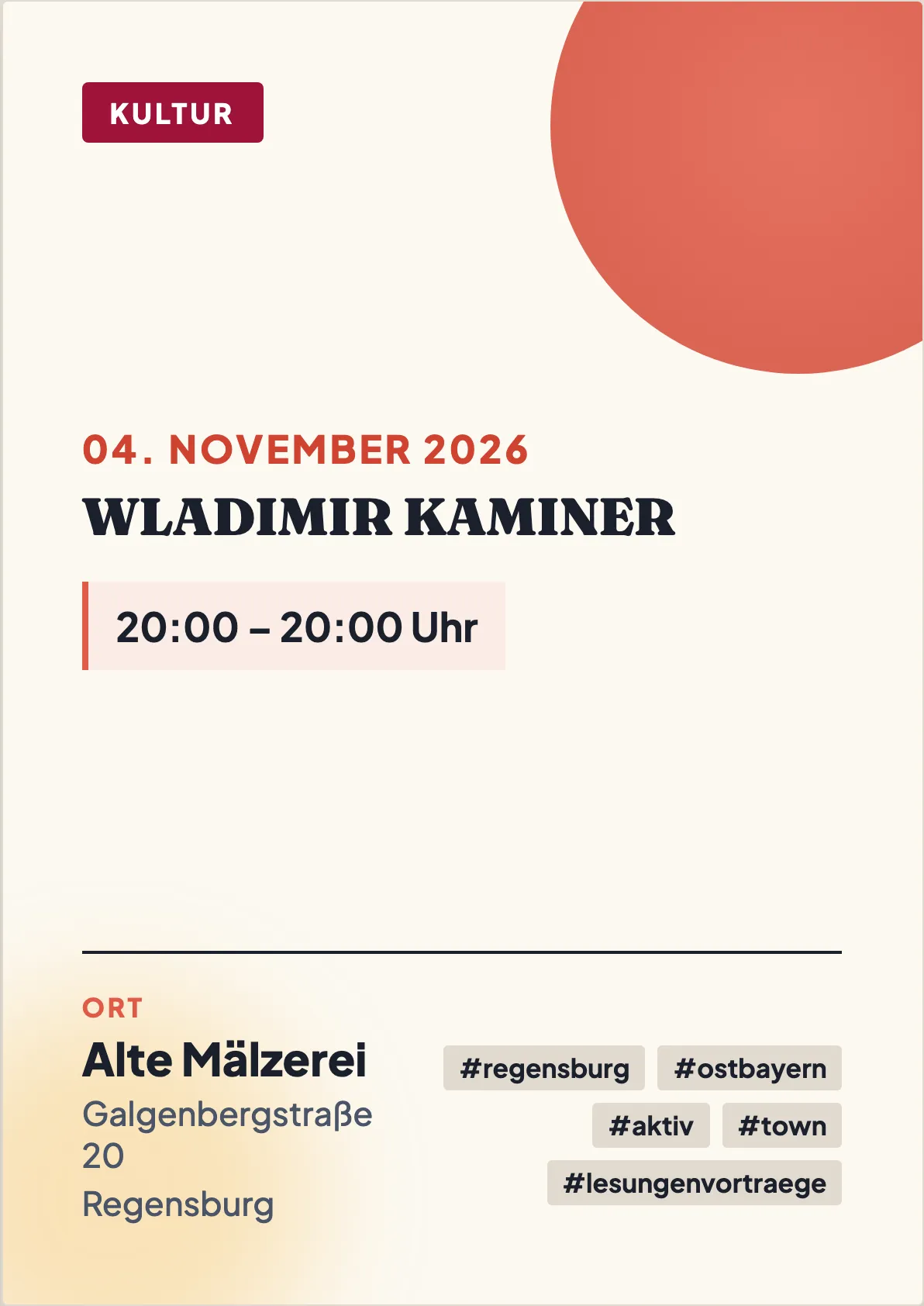 Veranstaltungsflyer