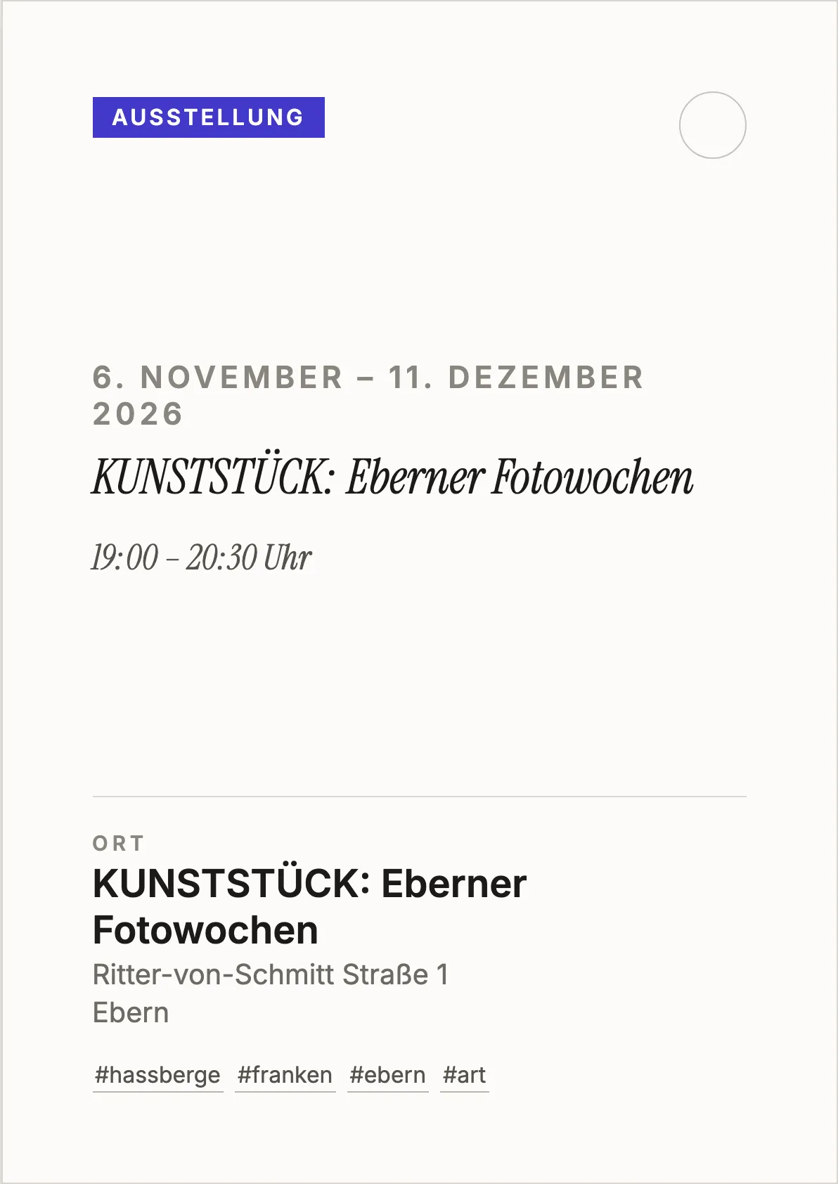 Veranstaltungsflyer