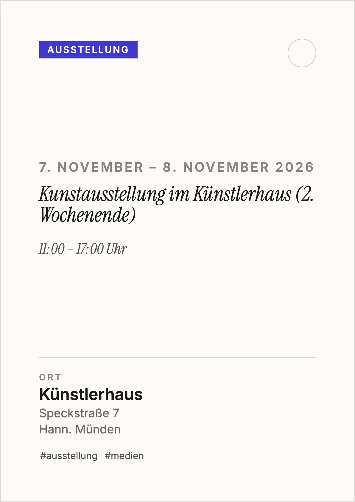 Veranstaltungsflyer