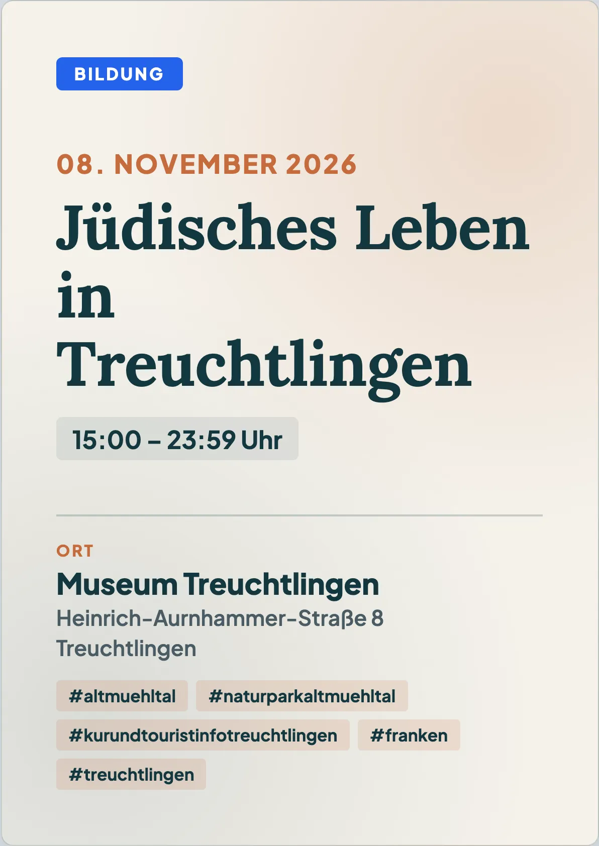 Veranstaltungsflyer