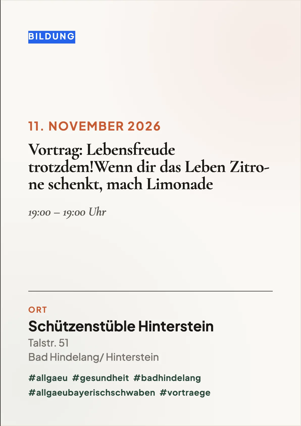Veranstaltungsflyer