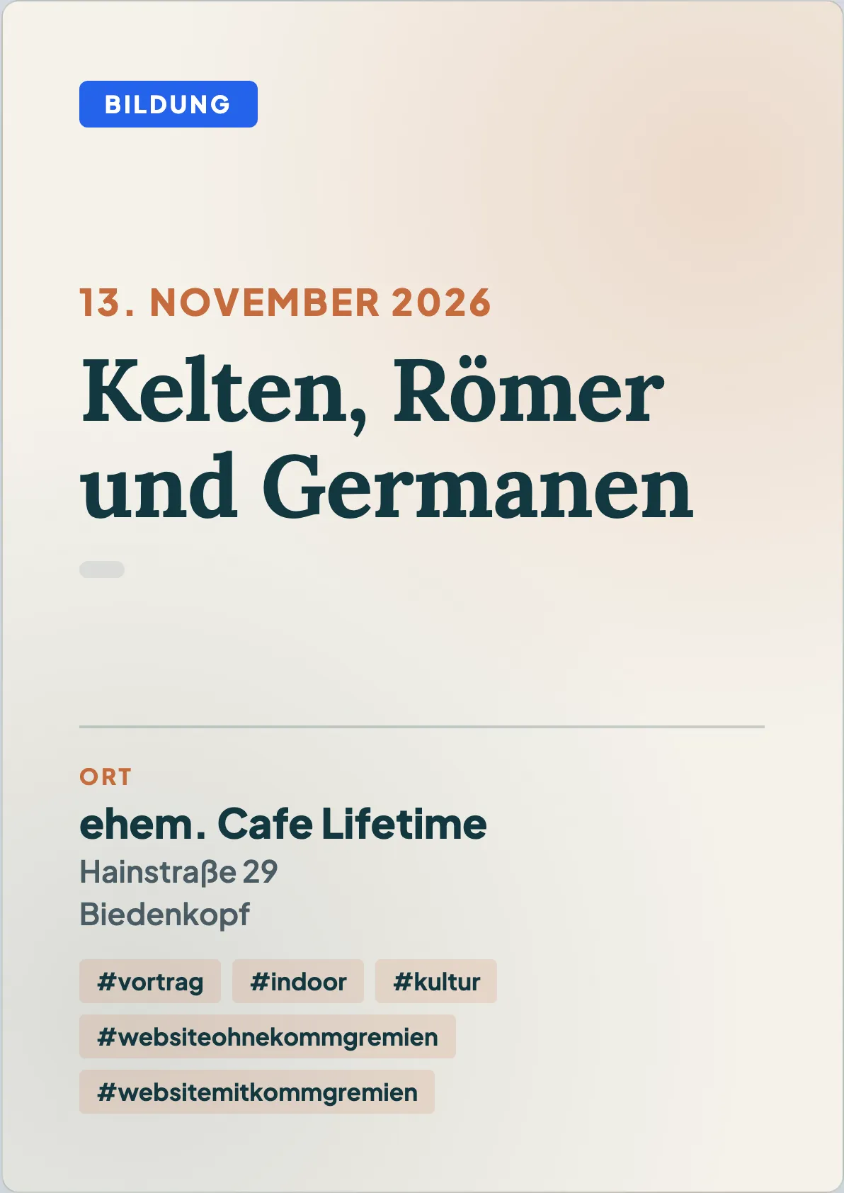 Veranstaltungsflyer