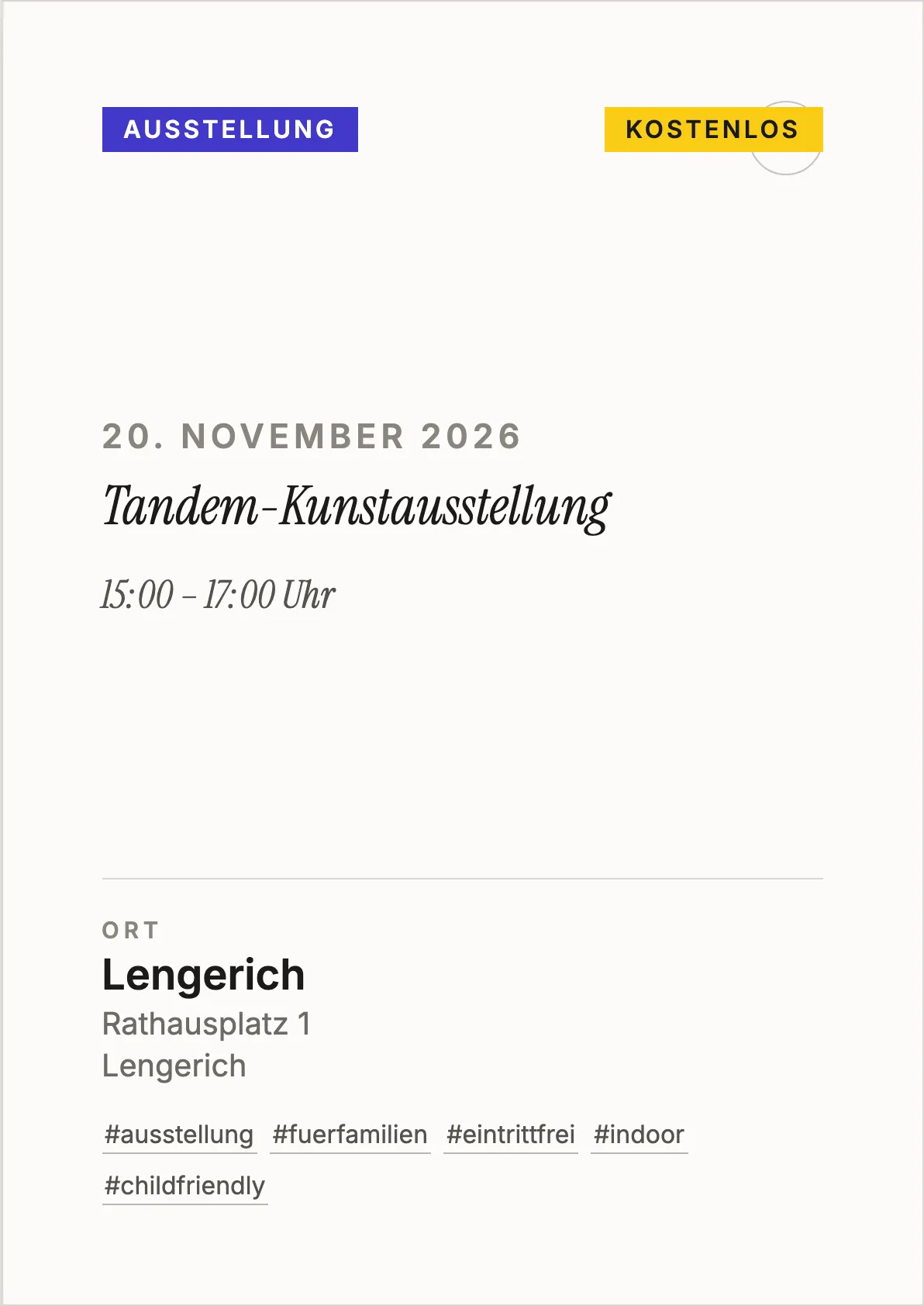 Veranstaltungsflyer