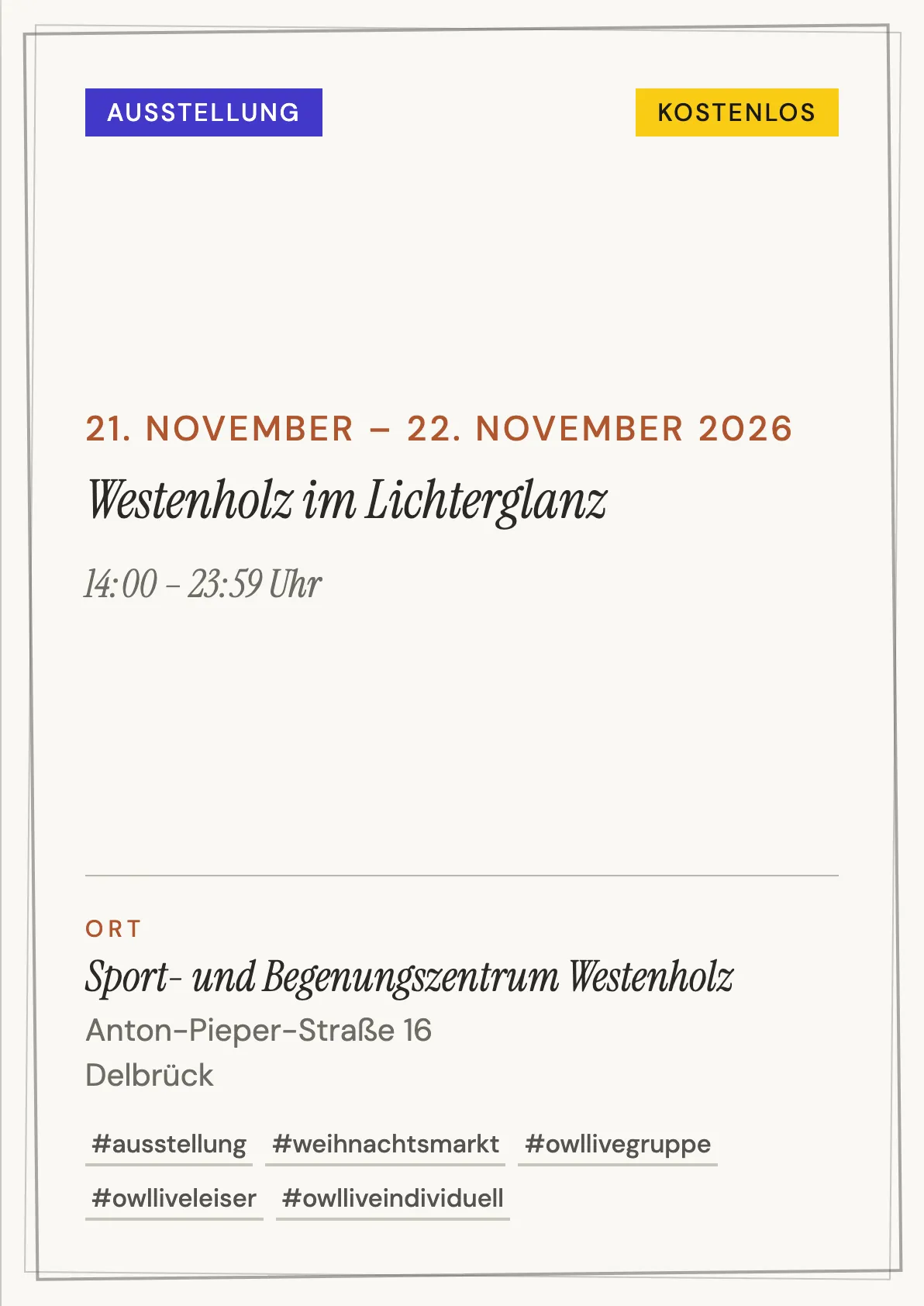 Veranstaltungsflyer