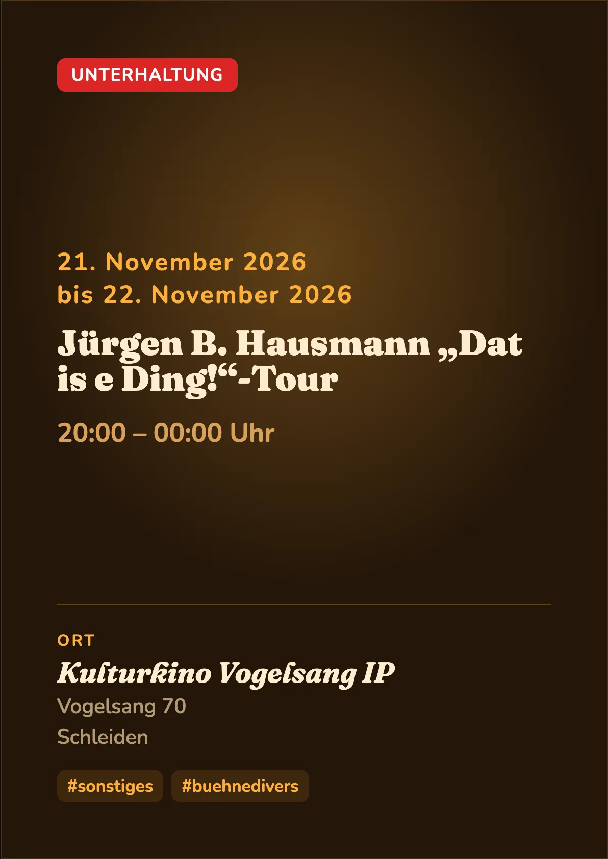 Veranstaltungsflyer