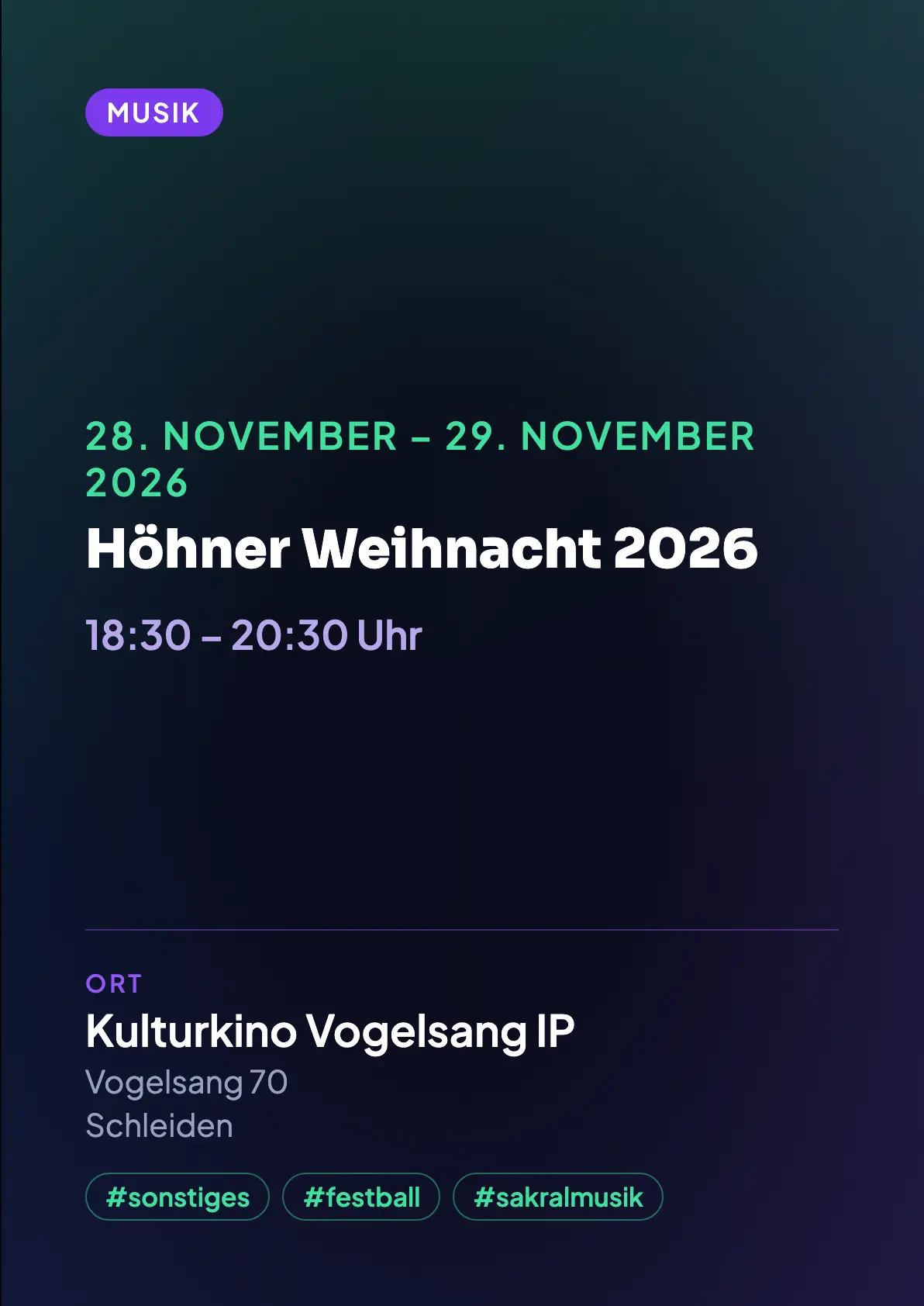 Veranstaltungsflyer