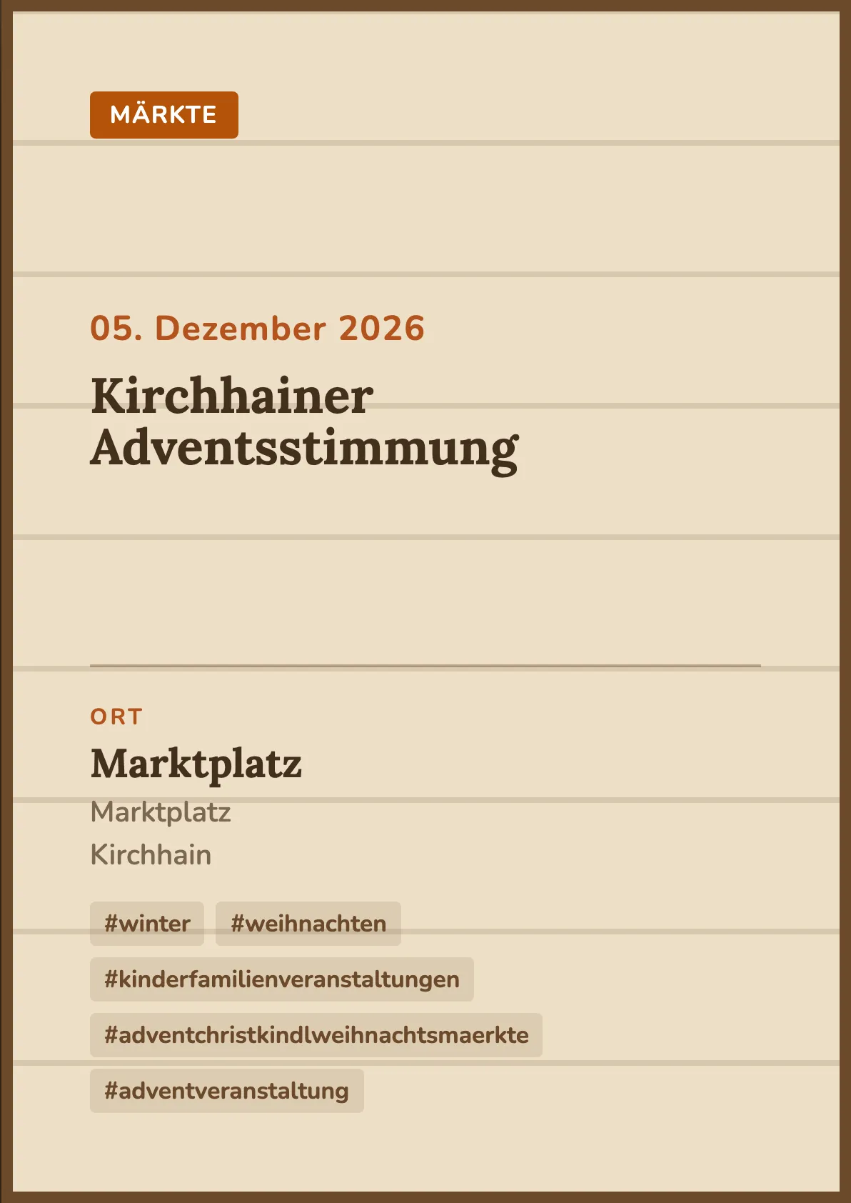 Veranstaltungsflyer