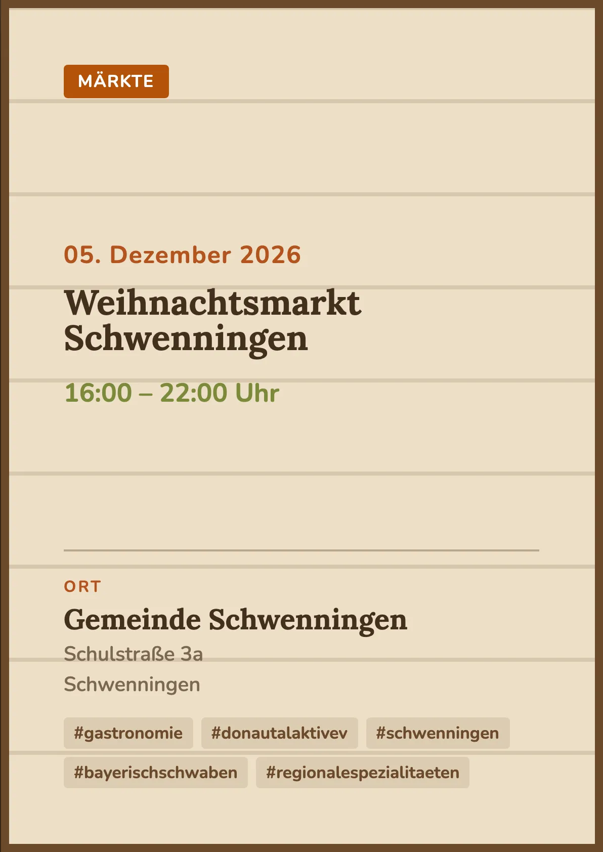 Veranstaltungsflyer