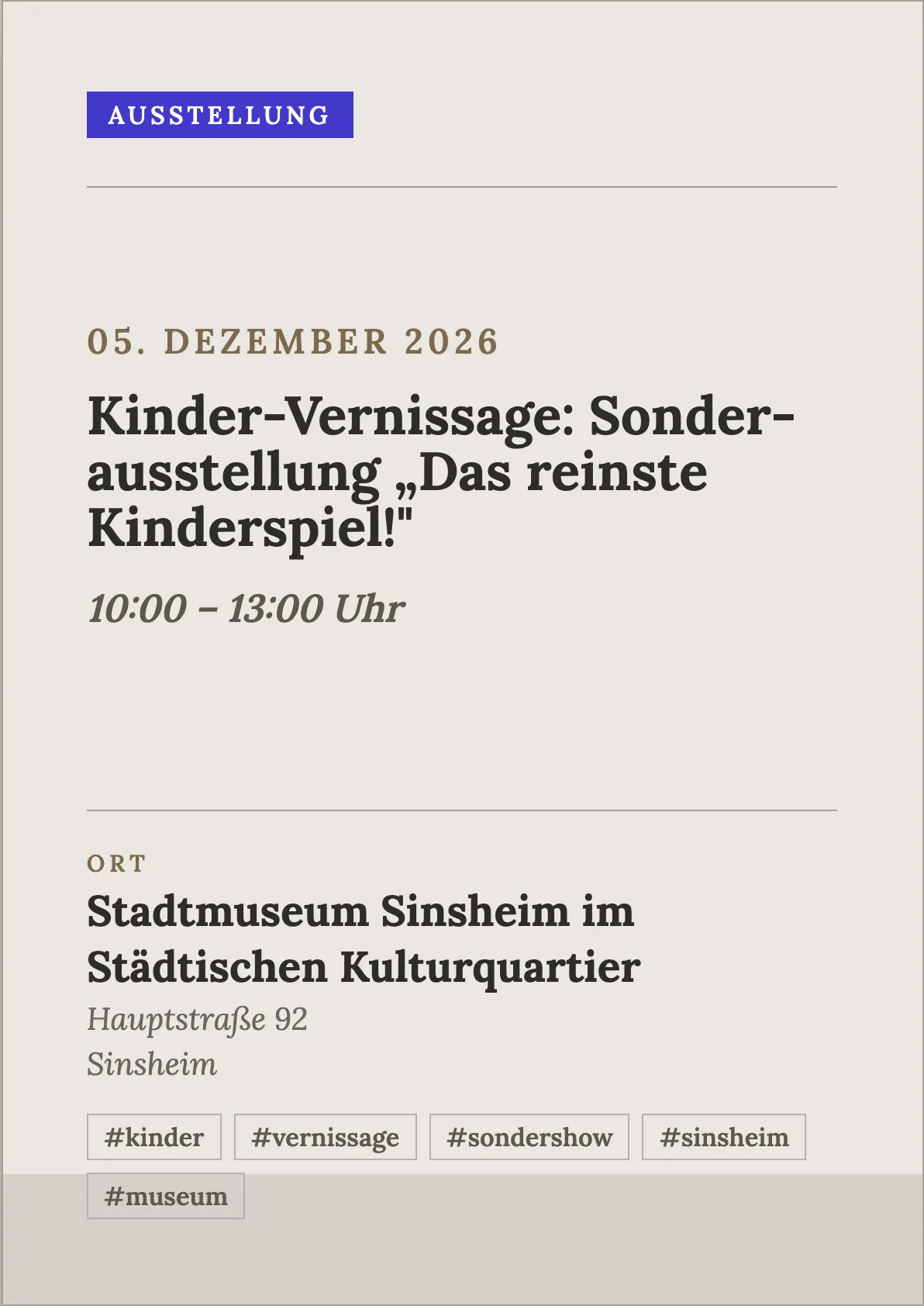 Veranstaltungsflyer