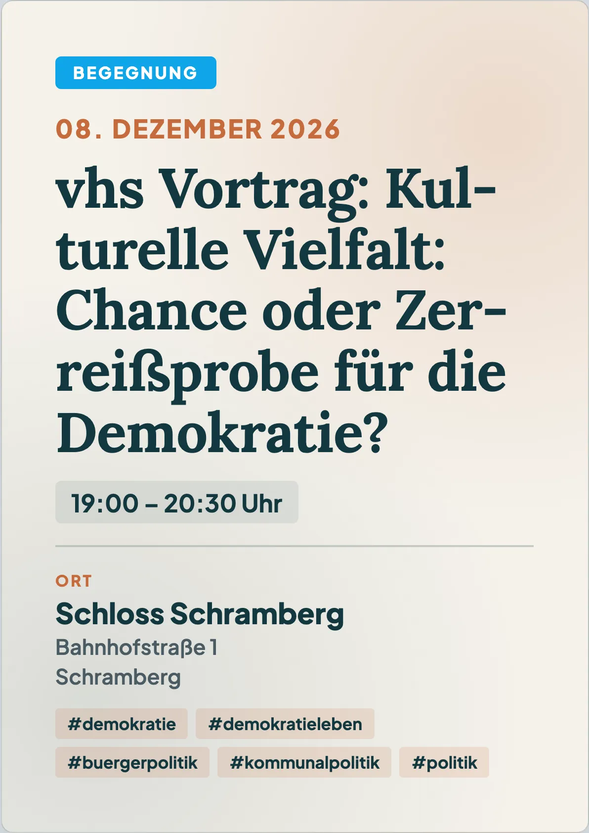 Veranstaltungsflyer