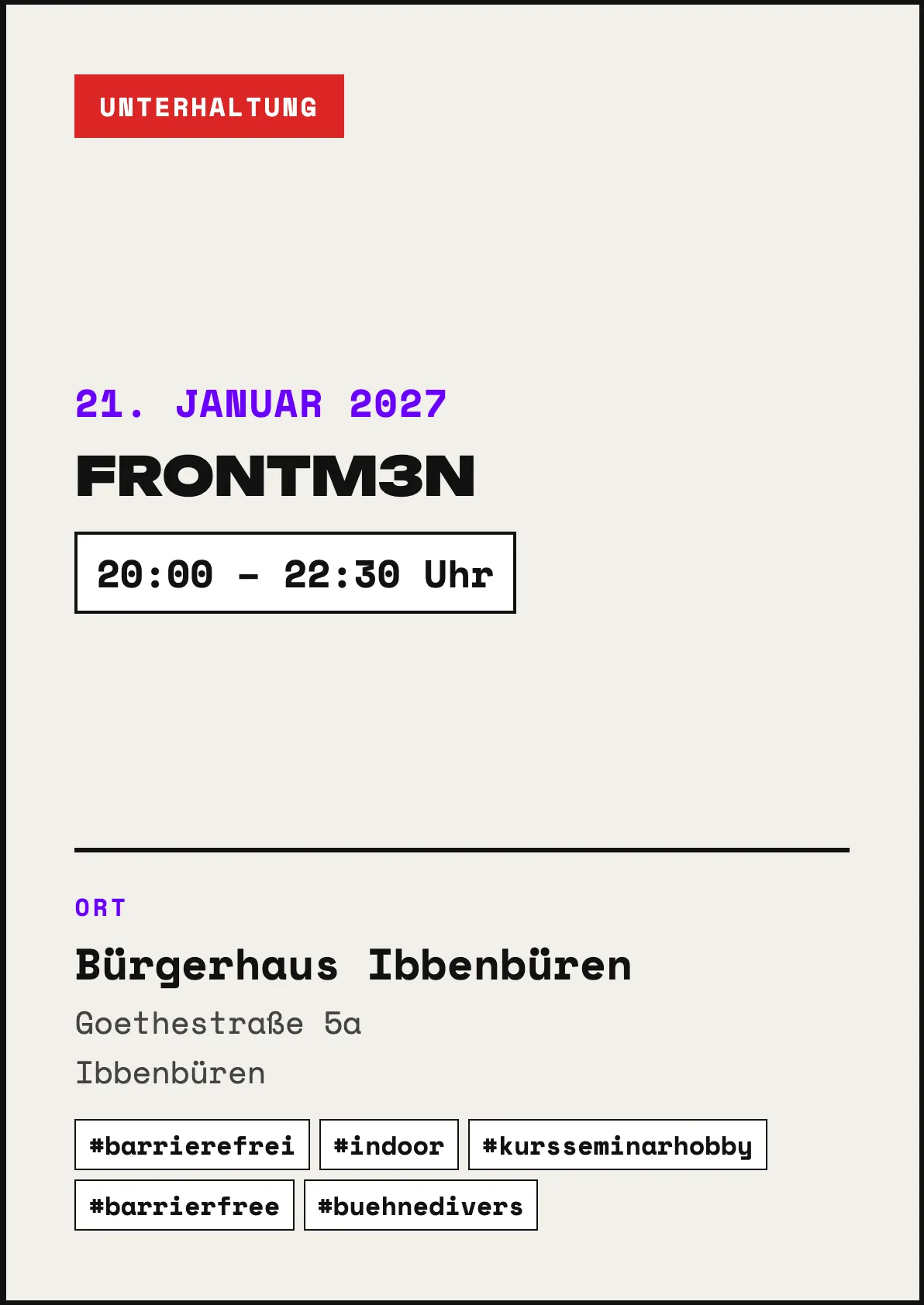 Veranstaltungsflyer