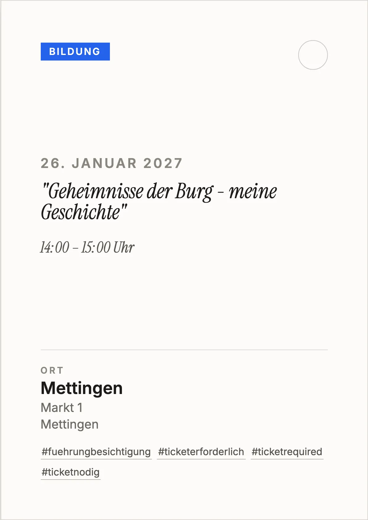 Veranstaltungsflyer