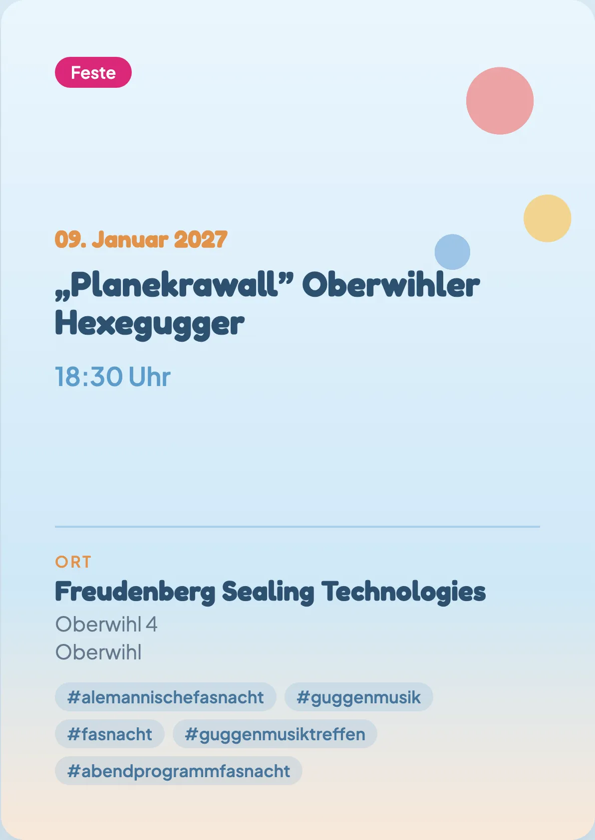Veranstaltungsflyer