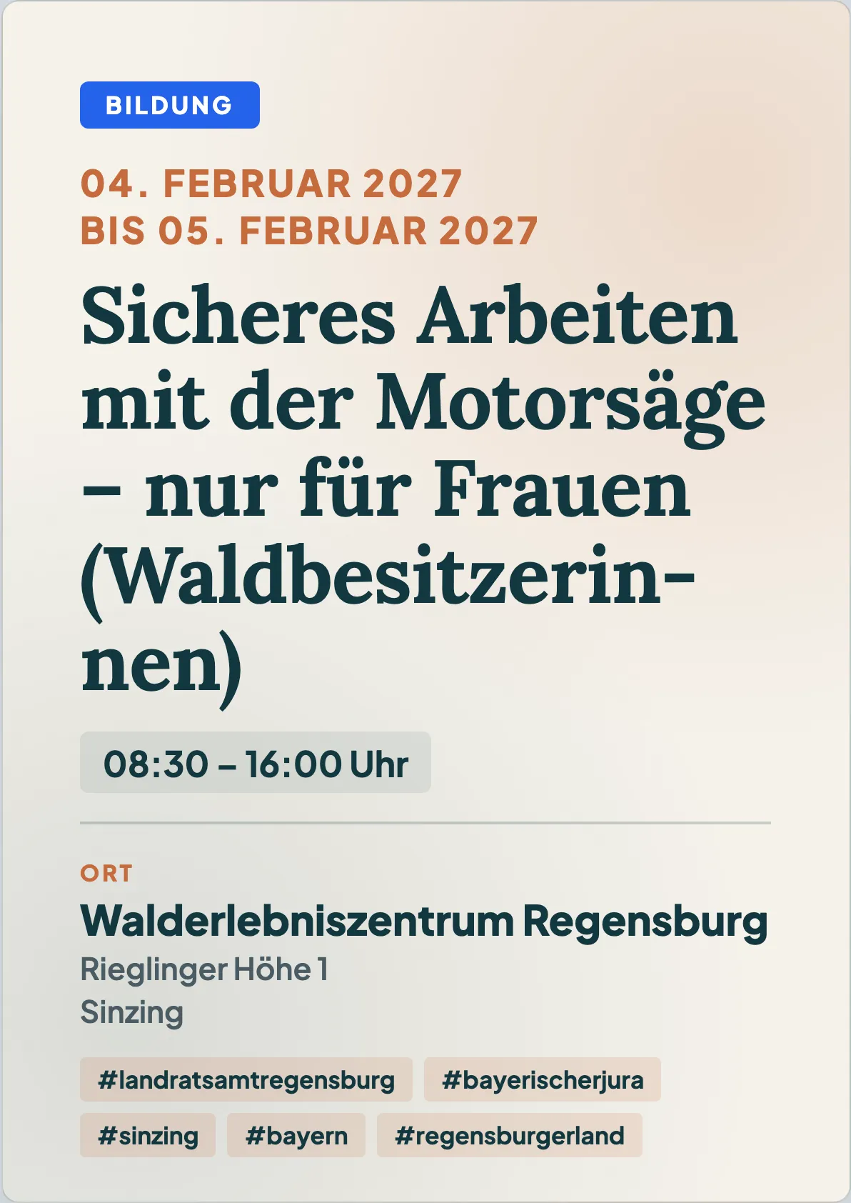 Veranstaltungsflyer