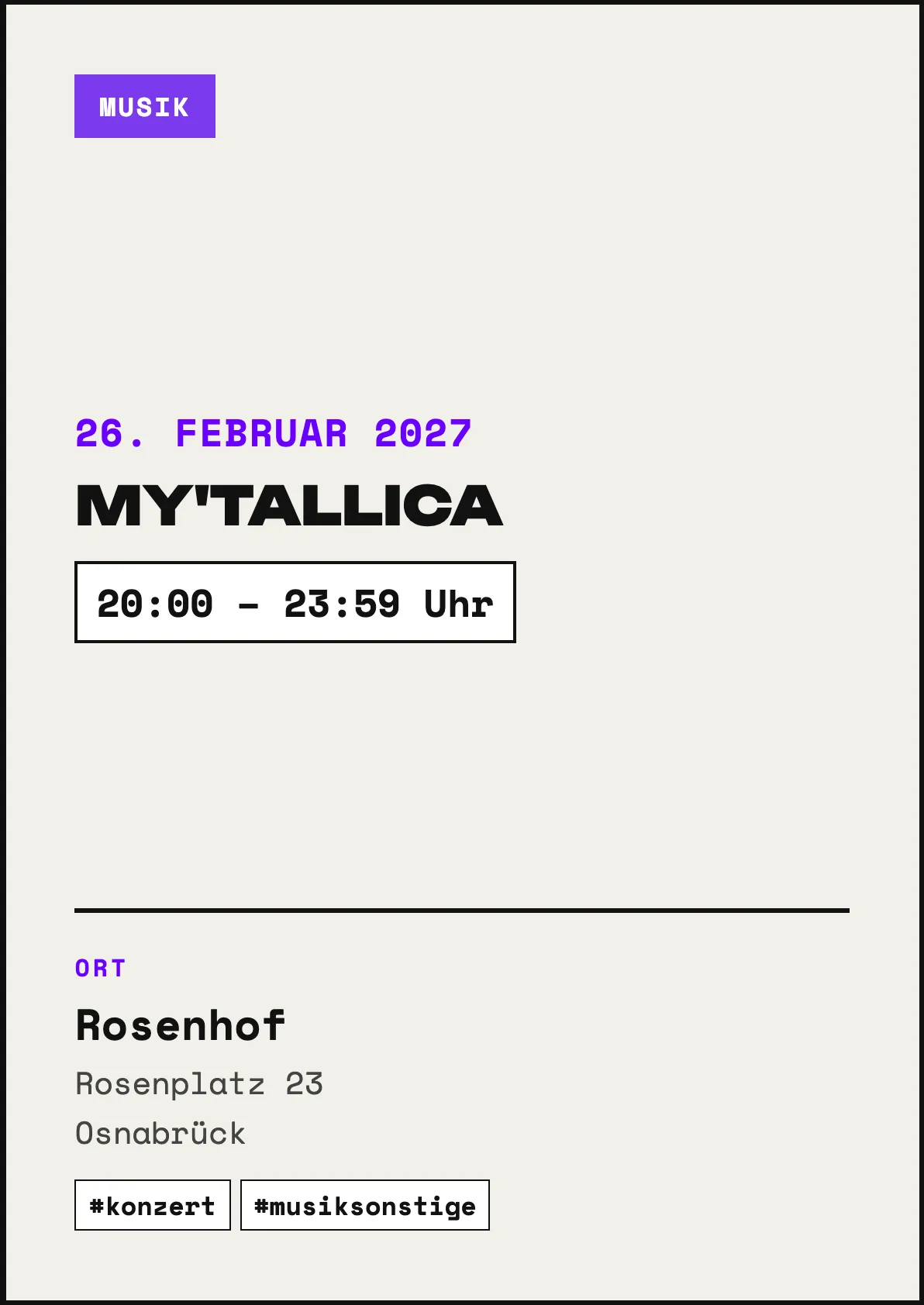 Veranstaltungsflyer