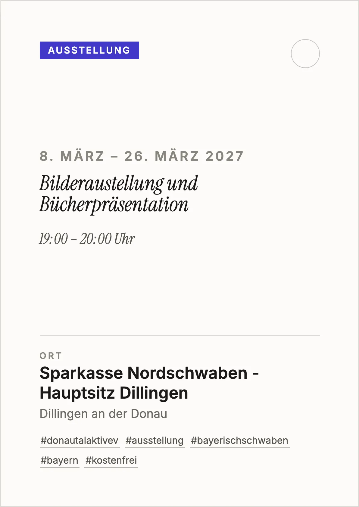 Veranstaltungsflyer