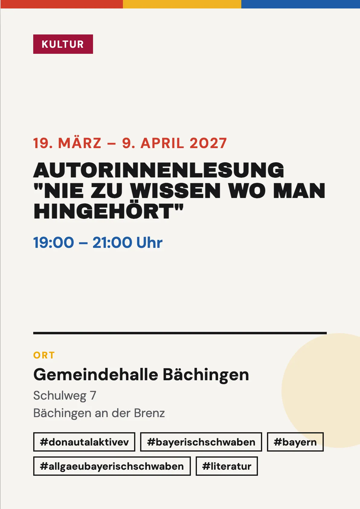 Veranstaltungsflyer