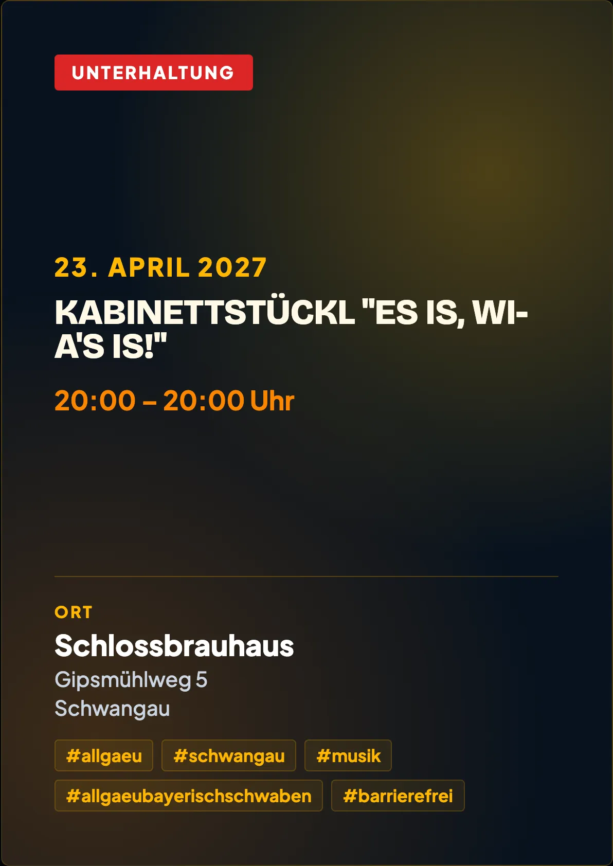 Veranstaltungsflyer