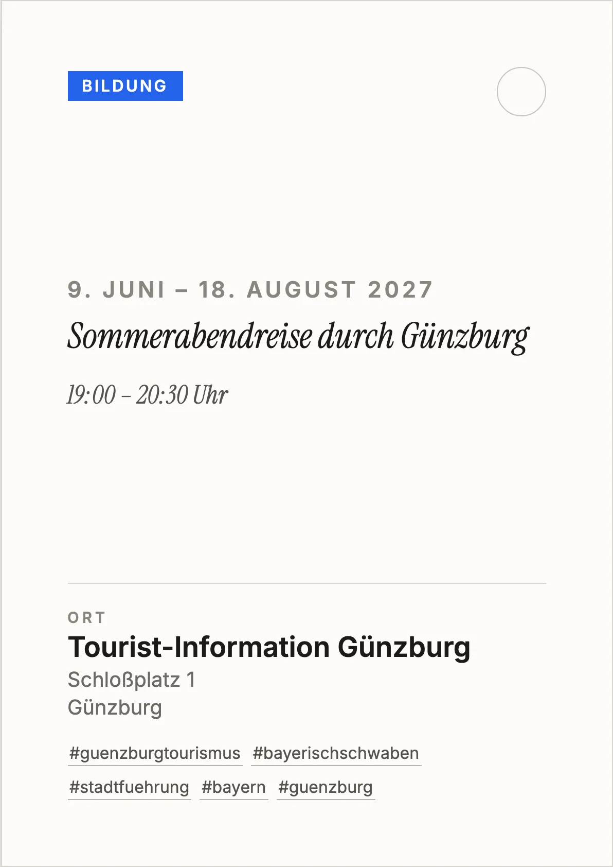 Veranstaltungsflyer