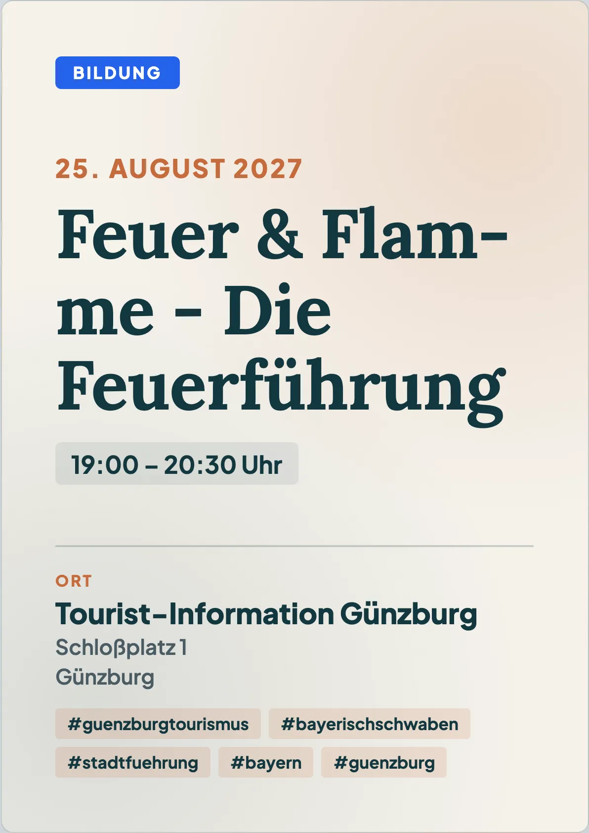 Veranstaltungsflyer