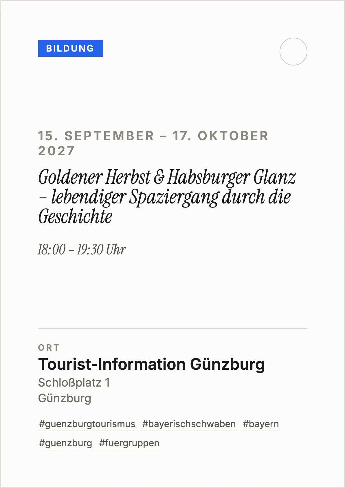 Veranstaltungsflyer