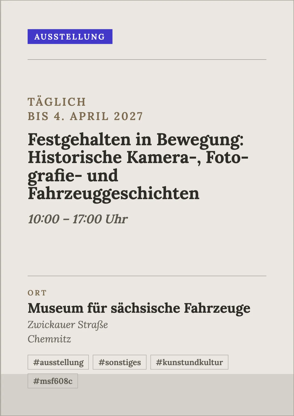 Veranstaltungsflyer